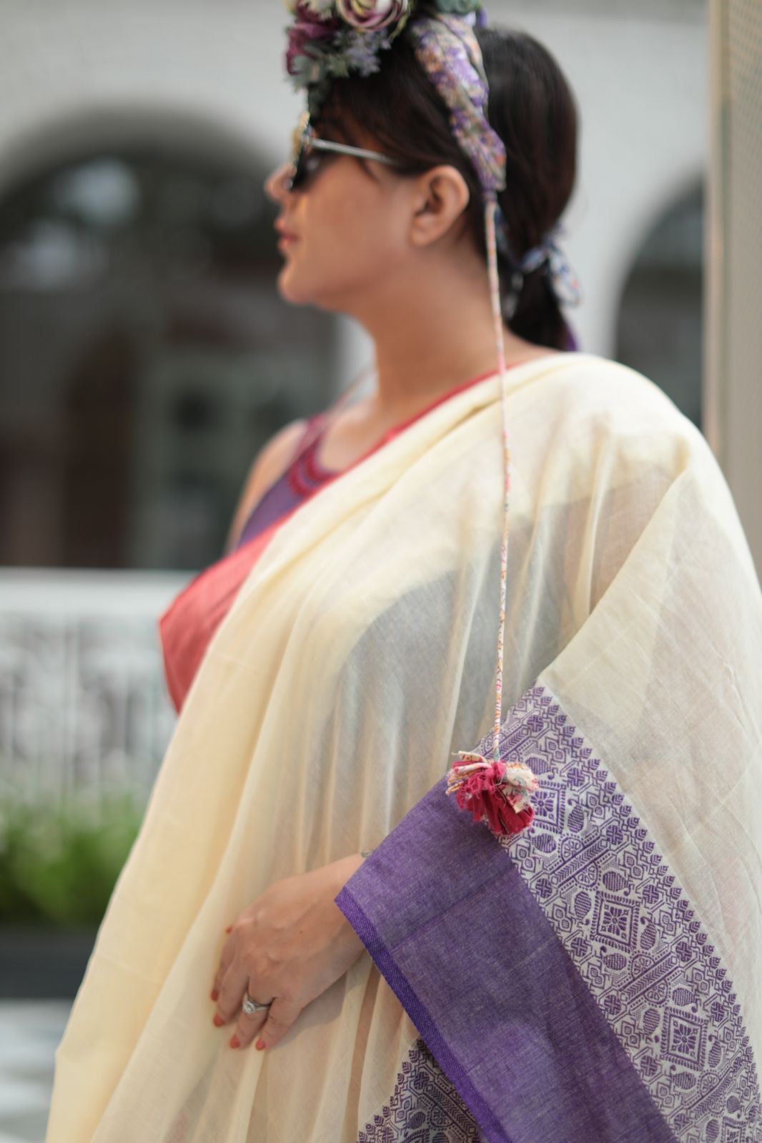 BEGUNI LAAL GANGA JAMUNA PAAR SAREE