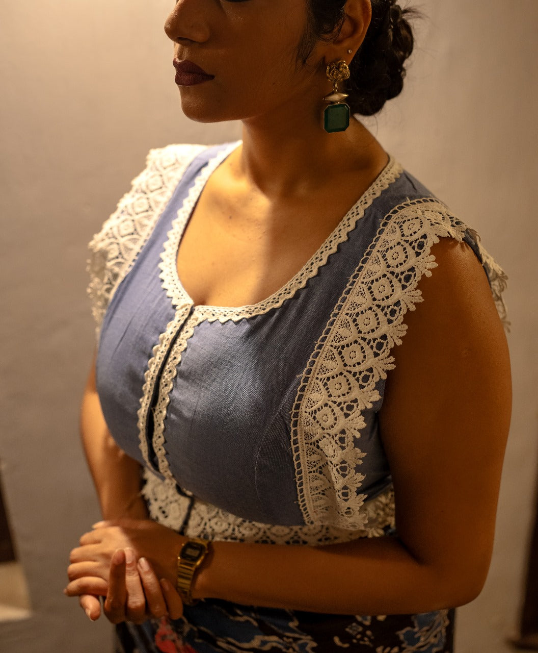 SLEEVELESS MAGNOLIA PAISLEY RUMAL BLOUSE