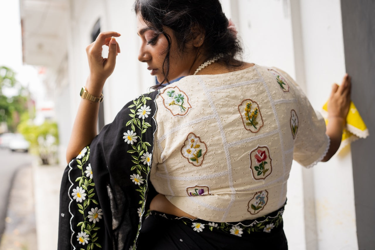 TULIP AND ORCHID RUMAL BLOUSE