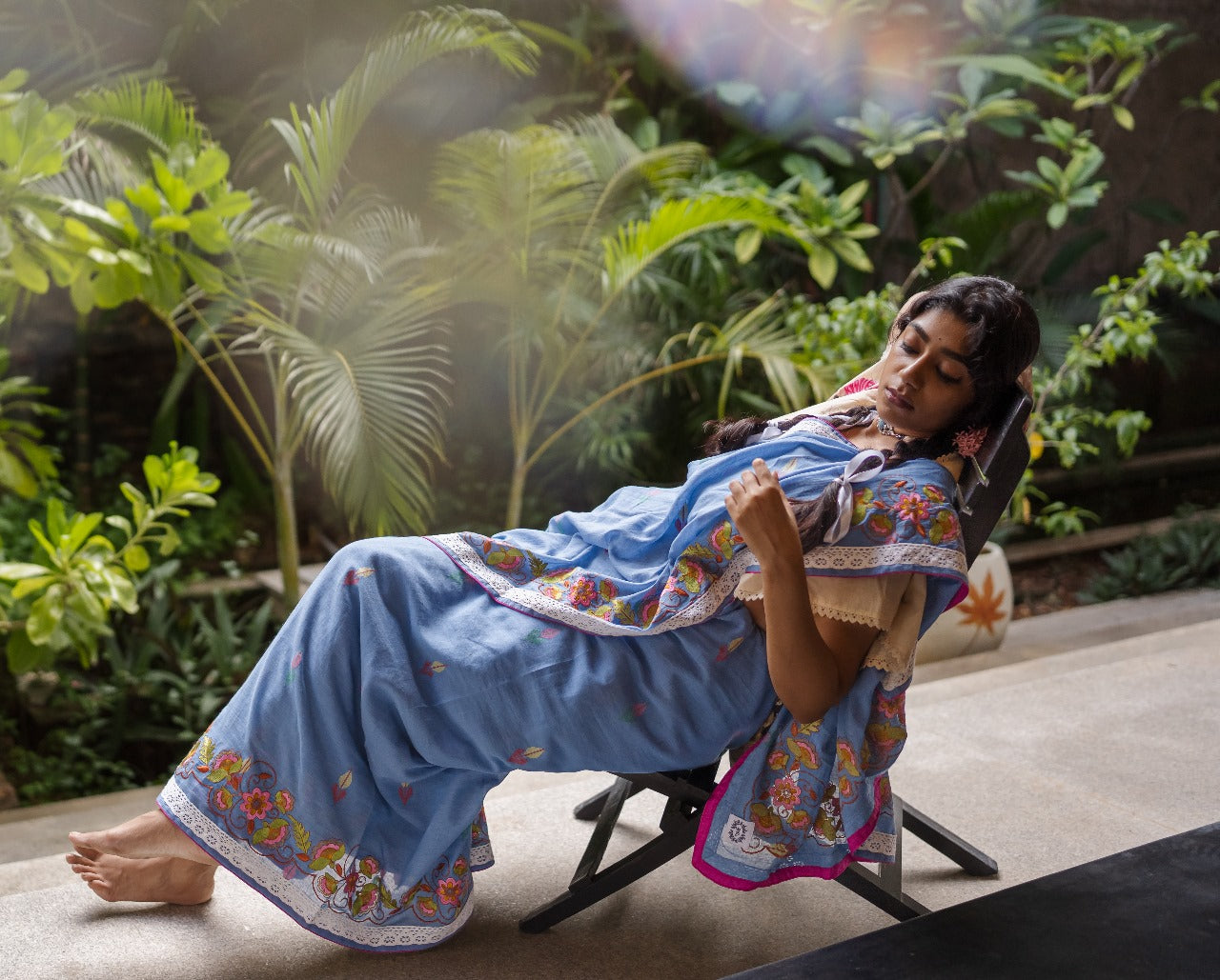 PINK PEONIES RUMAL SAREE
