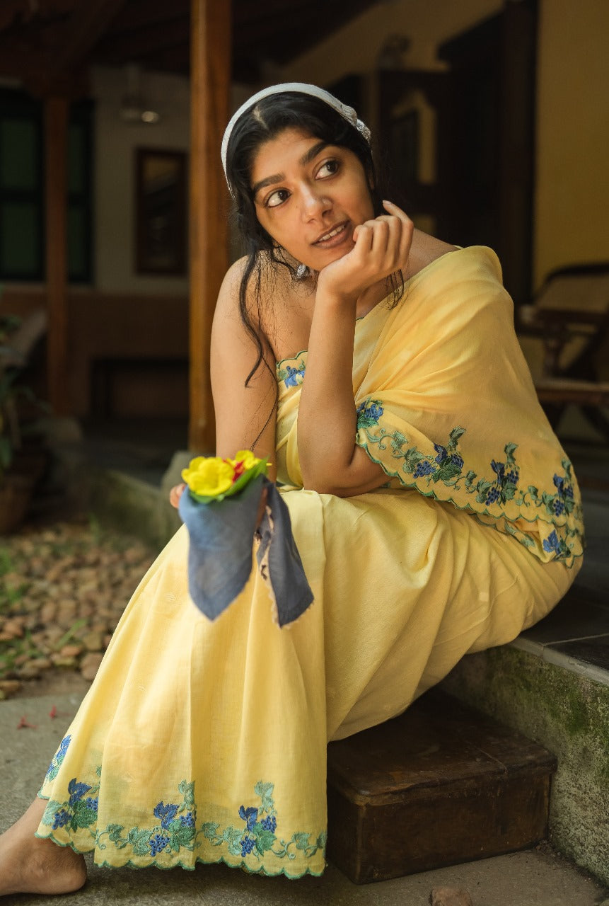 BLUEBERRY VINE RUMAL SAREE
