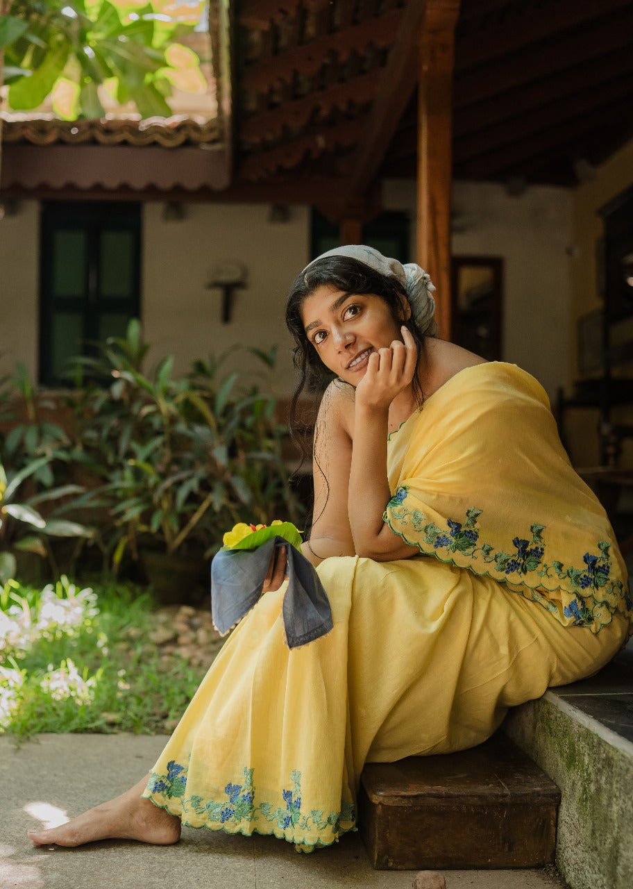 BLUEBERRY VINE RUMAL SAREE