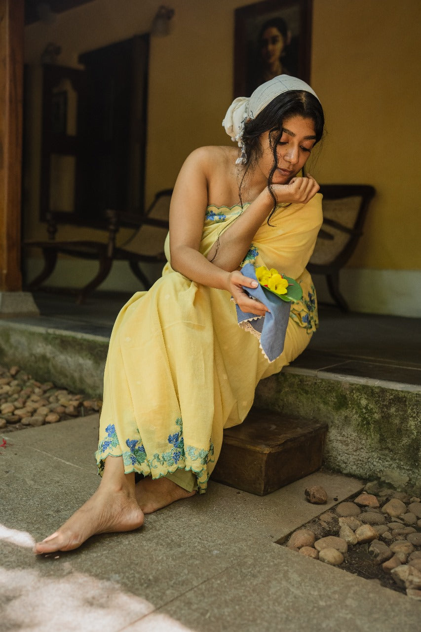 BLUEBERRY VINE RUMAL SAREE