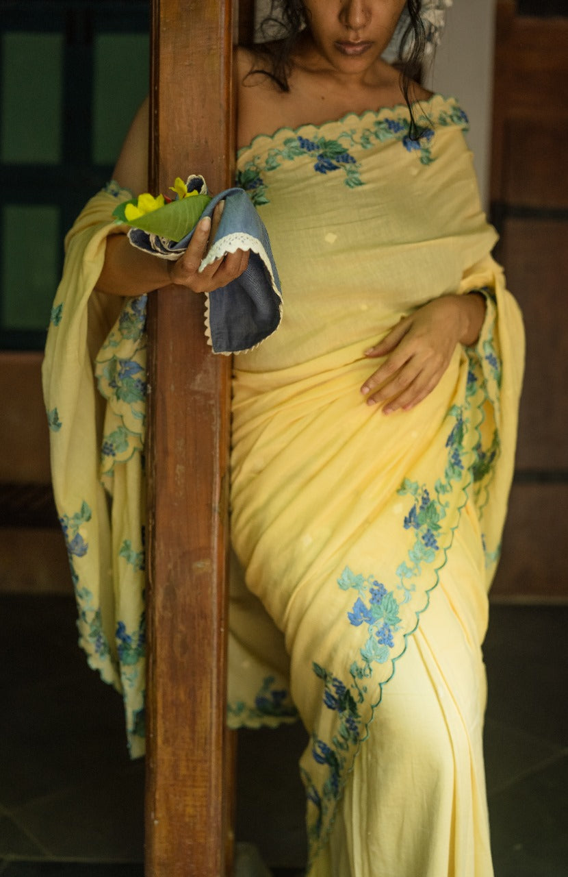 BLUEBERRY VINE RUMAL SAREE