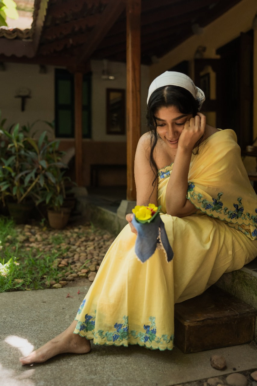 BLUEBERRY VINE RUMAL SAREE