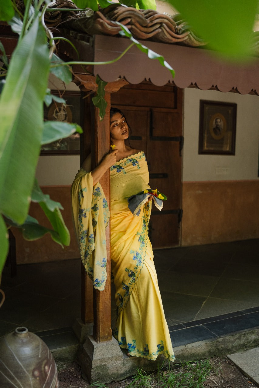 BLUEBERRY VINE RUMAL SAREE