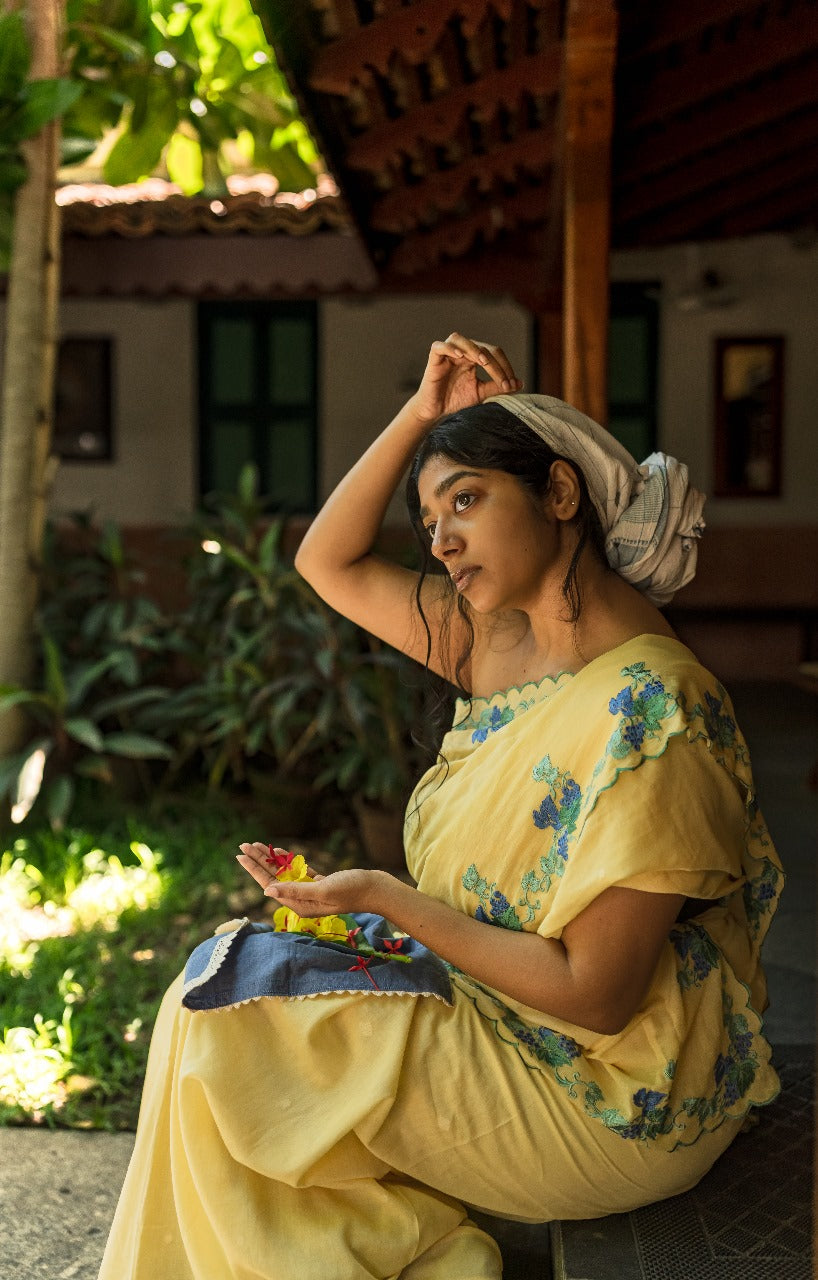BLUEBERRY VINE RUMAL SAREE
