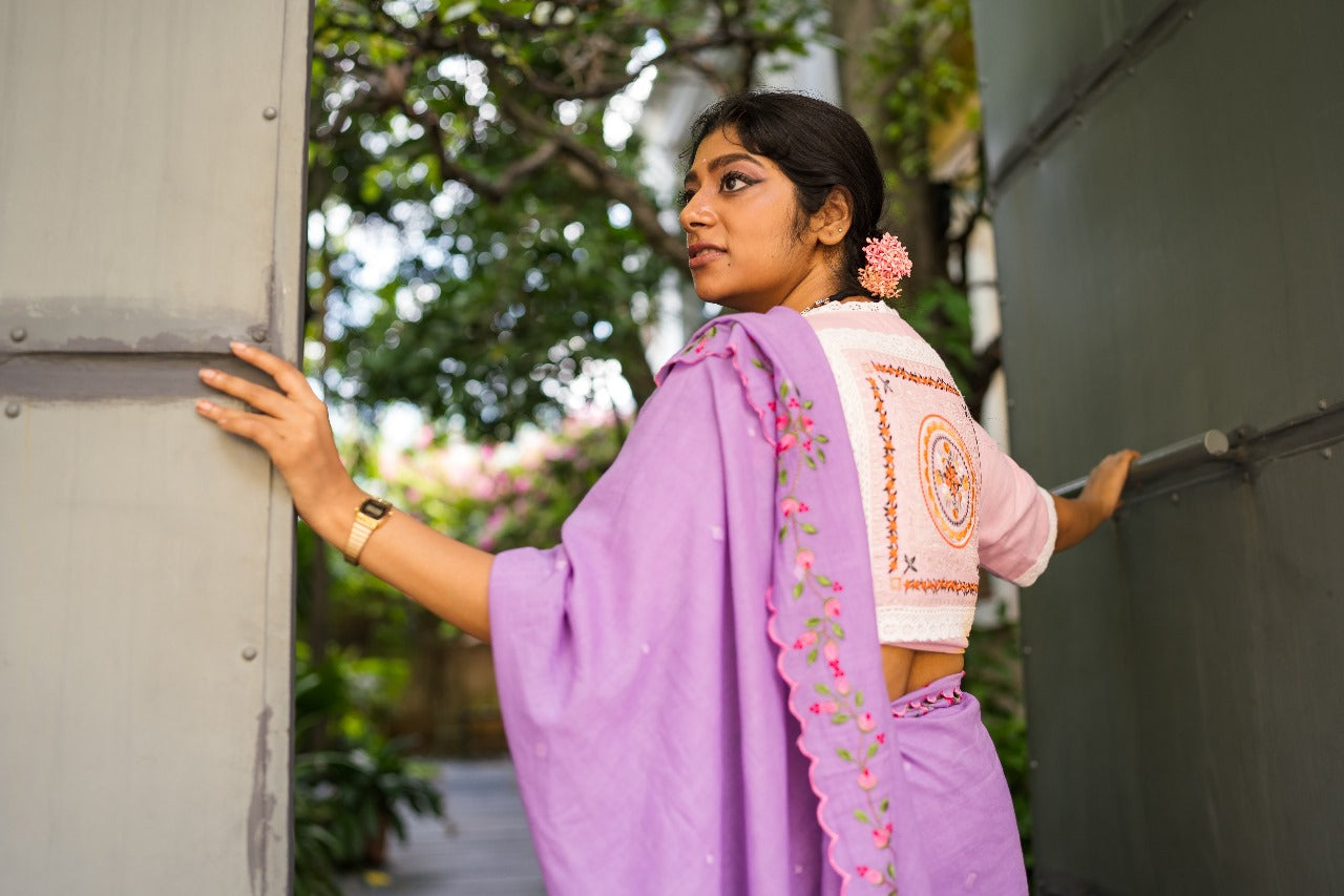 WHITE LILLES RUMAL BLOUSE