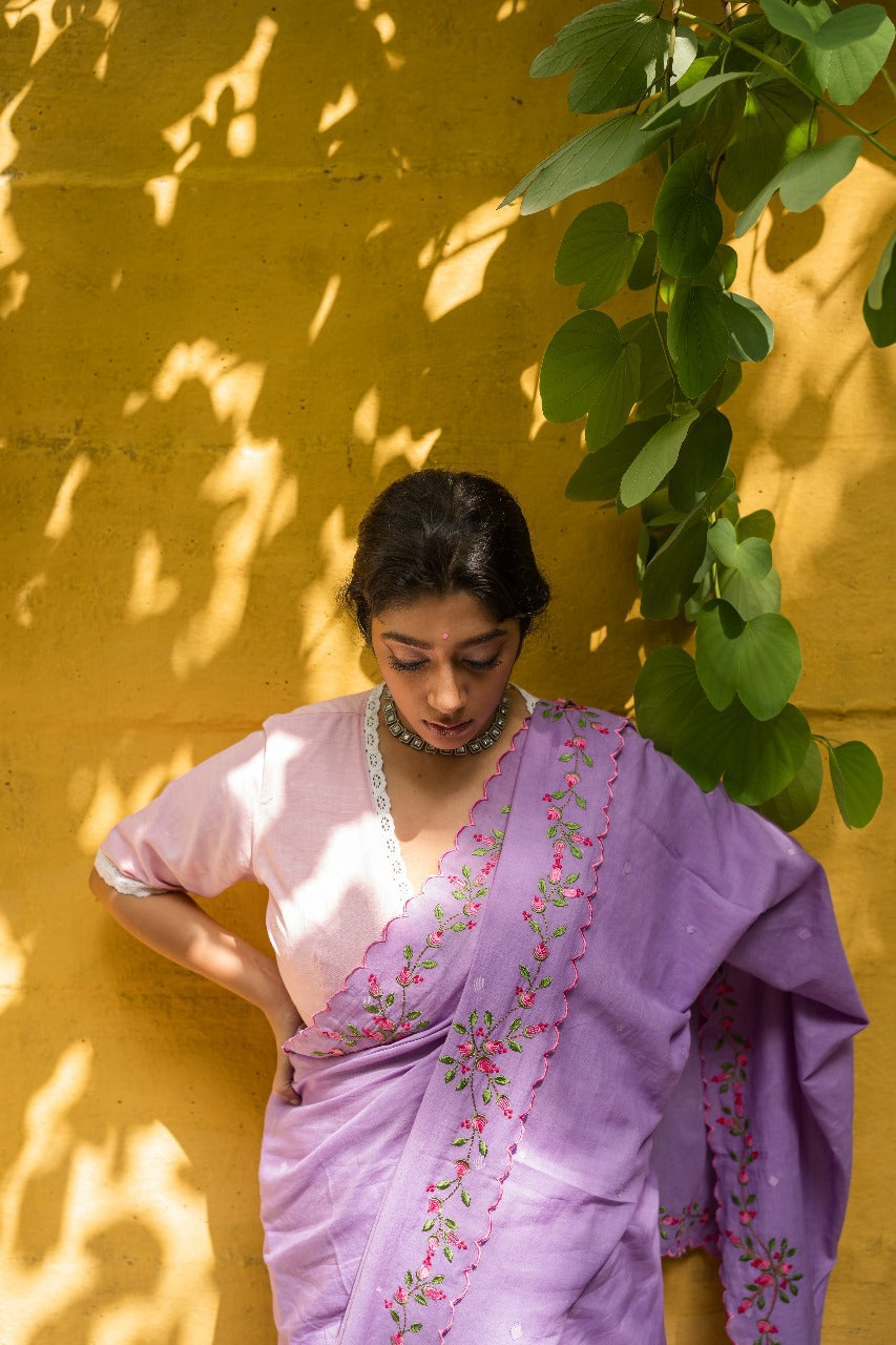 WHITE LILLES RUMAL BLOUSE