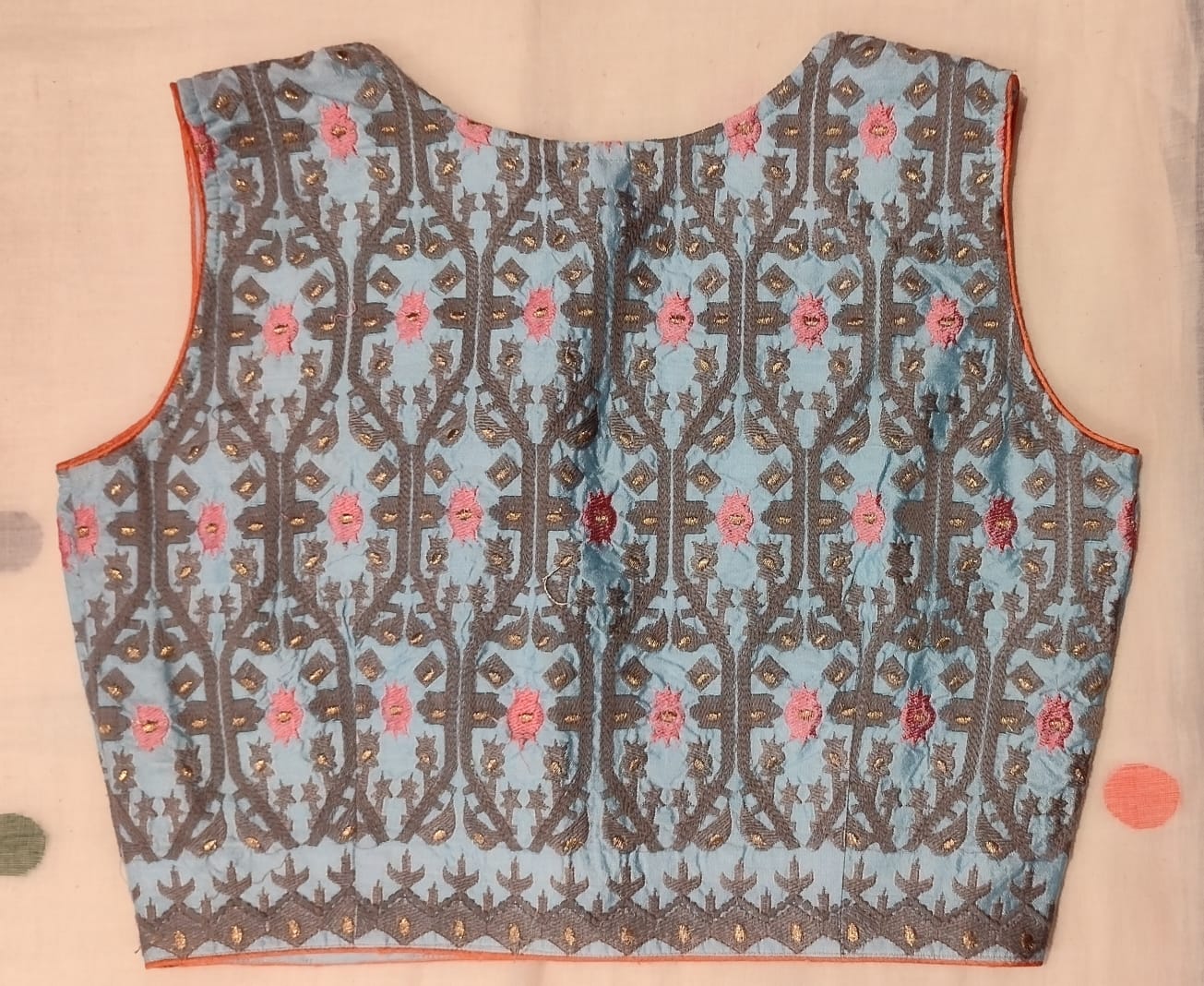 POWDER BLUE DAALIM PHOOL (BLOUSE)