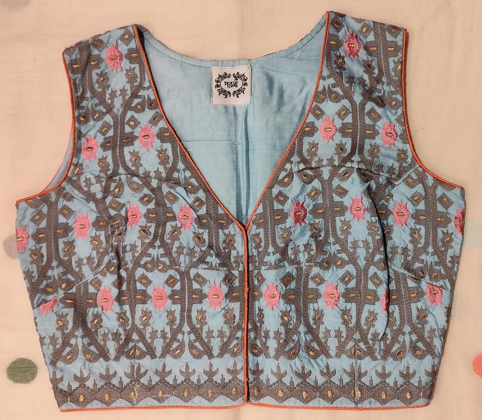 POWDER BLUE DAALIM PHOOL (BLOUSE)