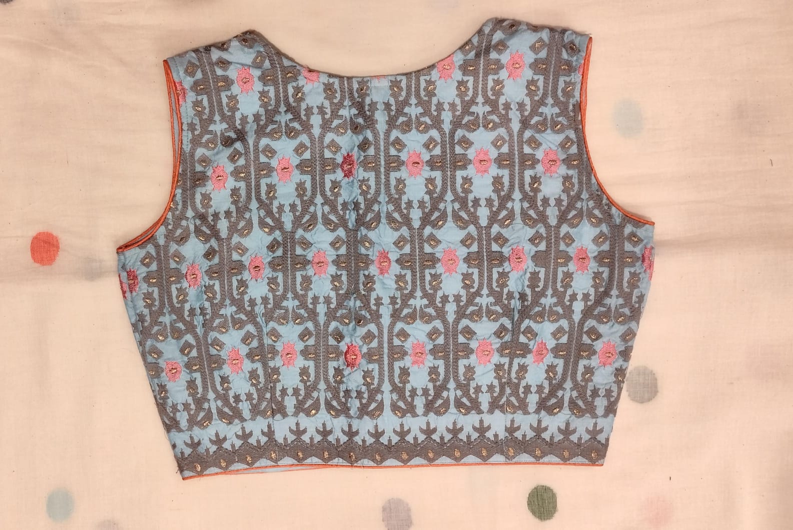 POWDER BLUE DAALIM PHOOL (BLOUSE)