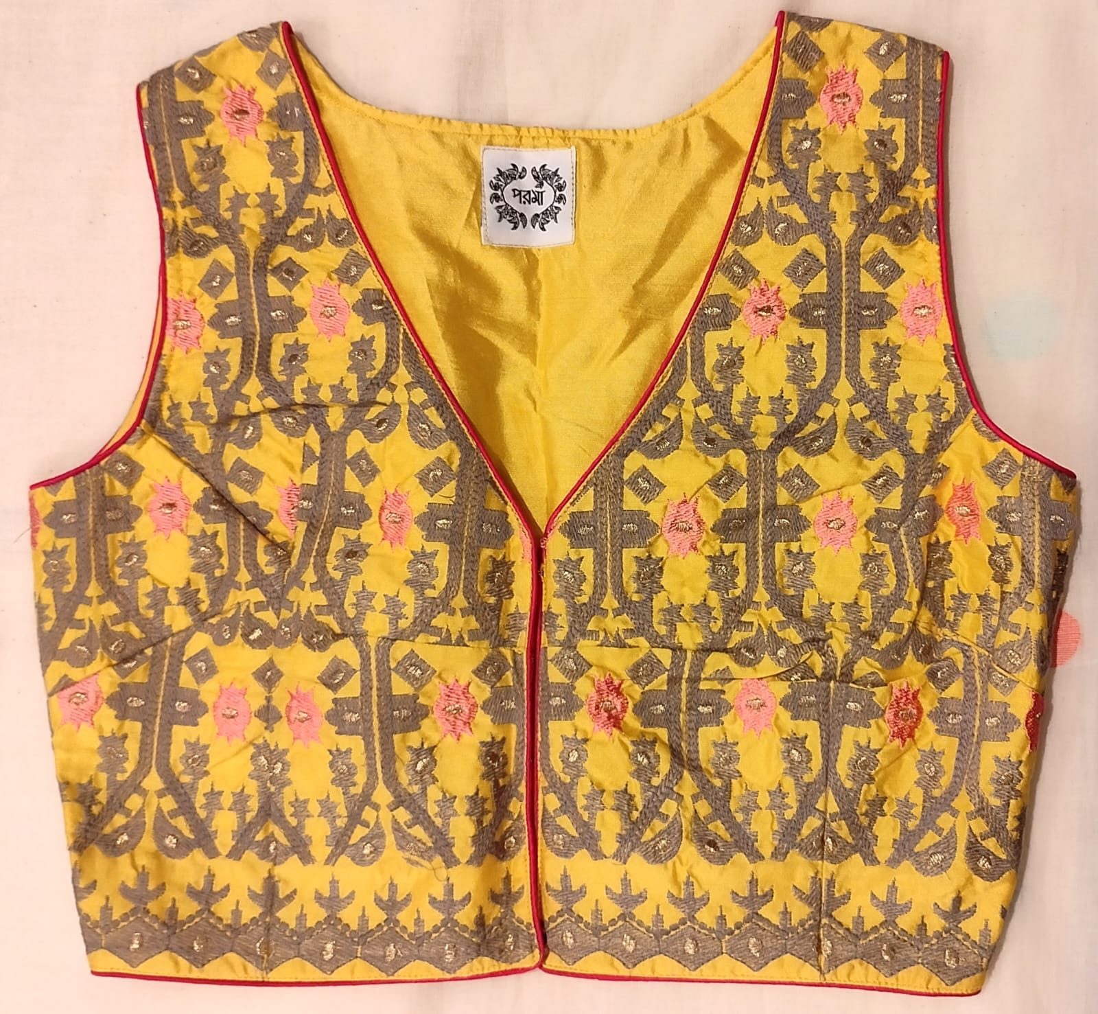 LEMON YELLOW DAALIM PHOOL (BLOUSE)