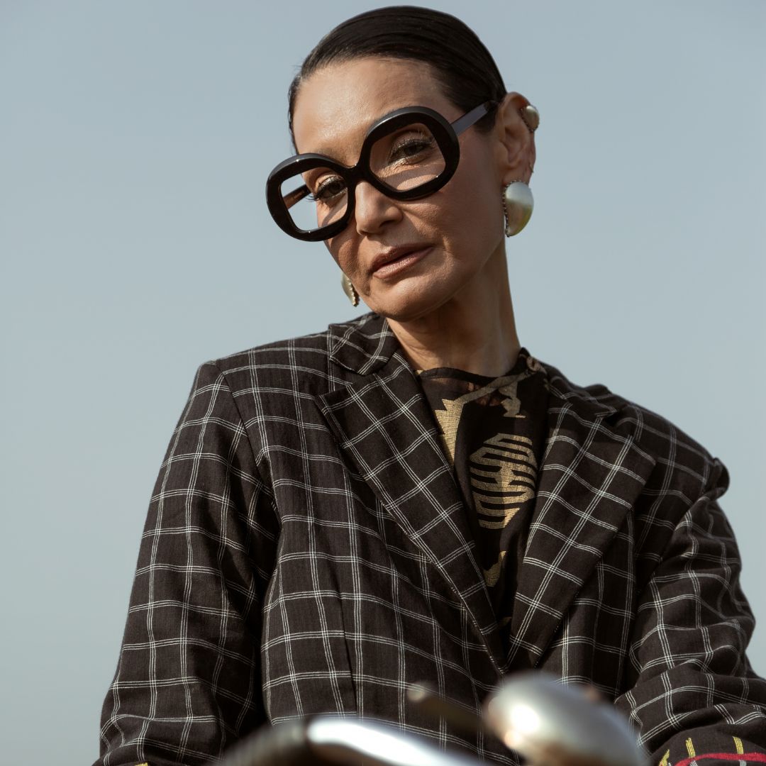 BLACK JAMDANI JACKET