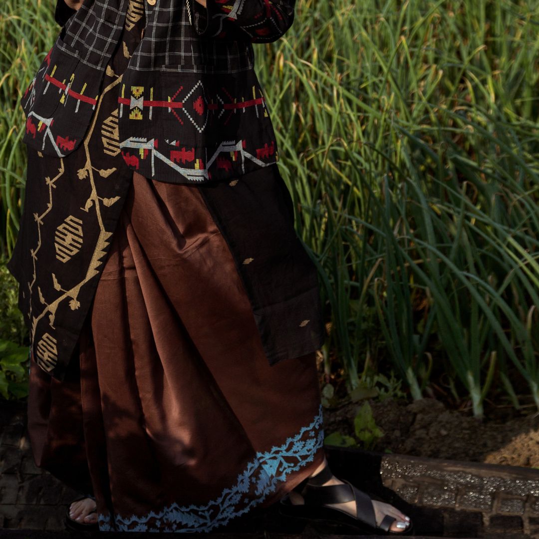 BLACK JAMDANI JACKET