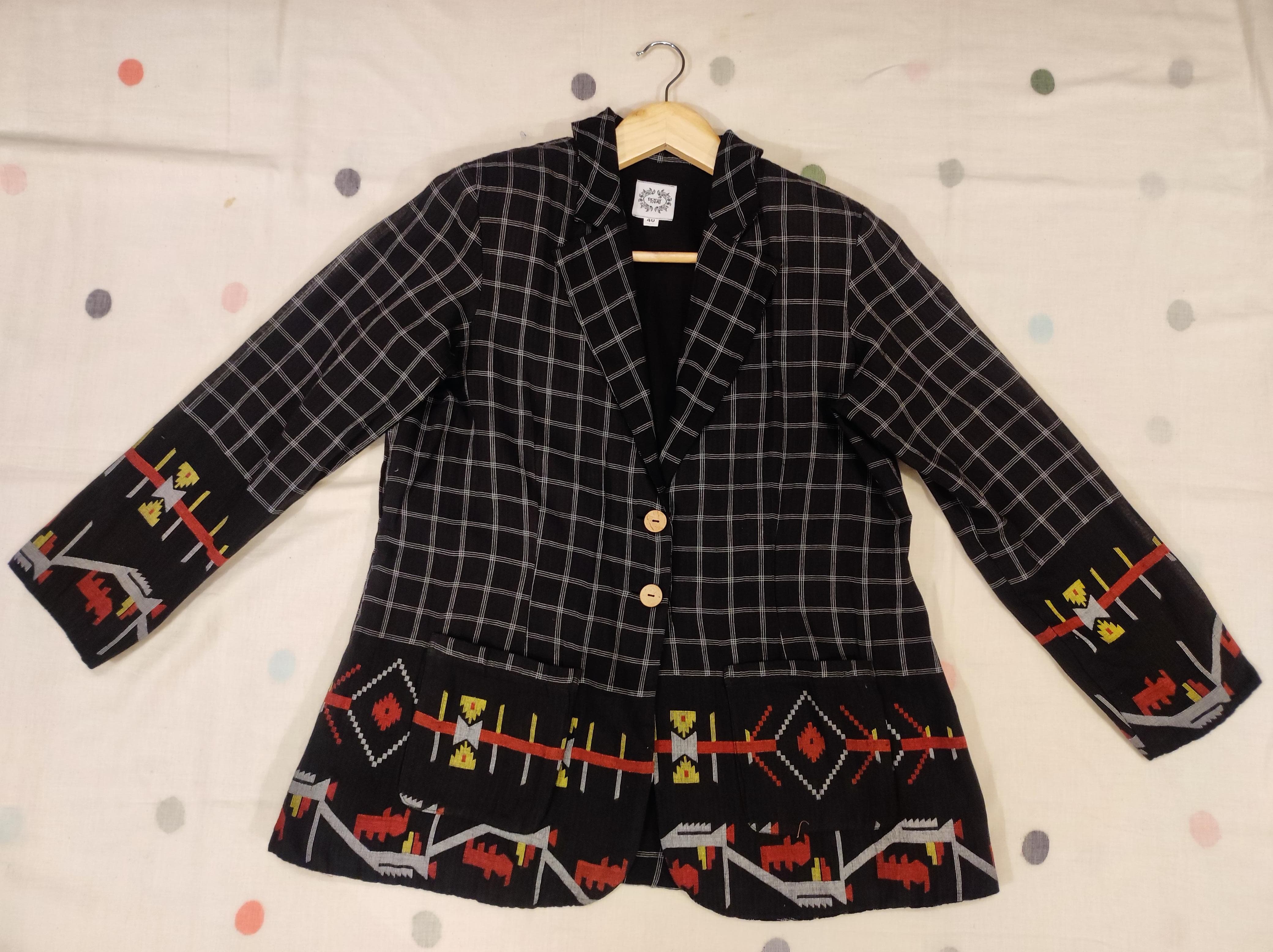 BLACK JAMDANI JACKET
