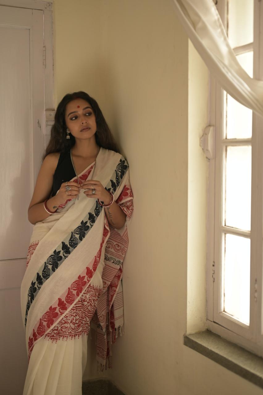 PADMA SHANKHA ALPONA SAREE
