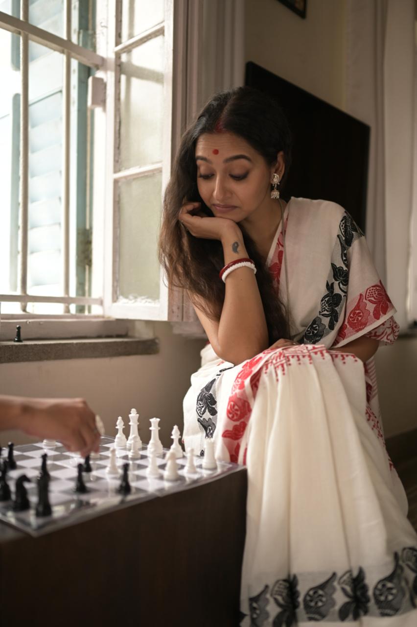 PADMA SHANKHA ALPONA SAREE