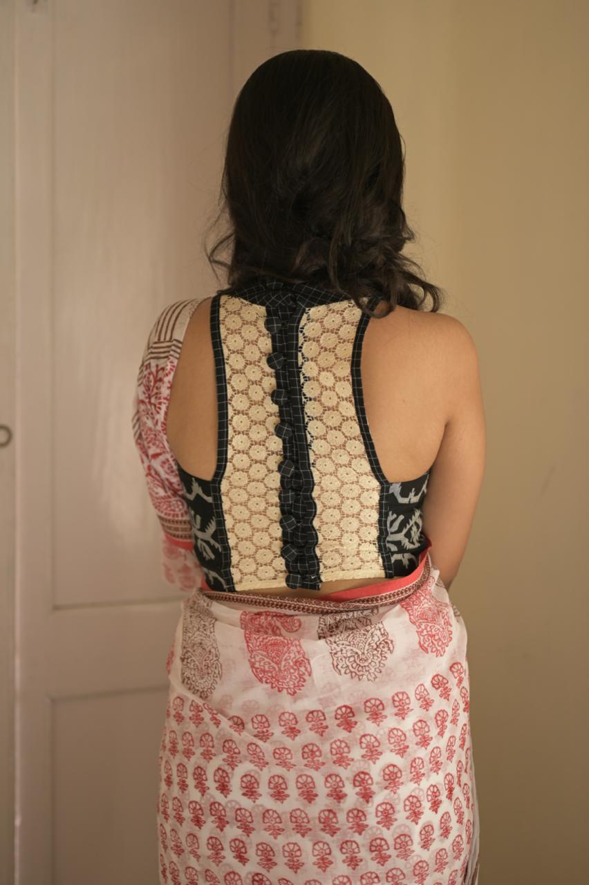 PARAMA SHADA KALO (Racer Back) BLOUSE