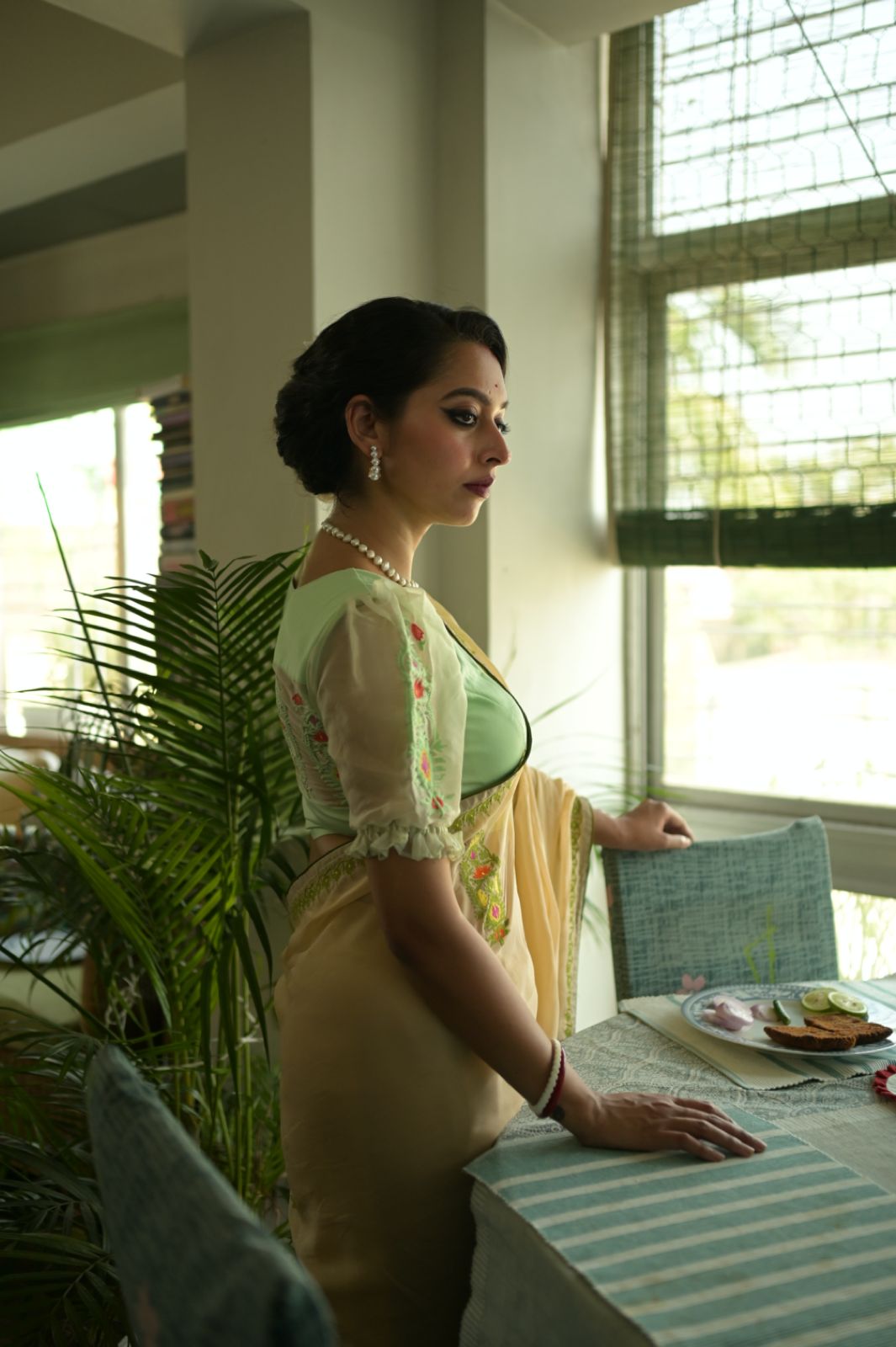 KHUKU KOLKA ORGANZA BLOUSE