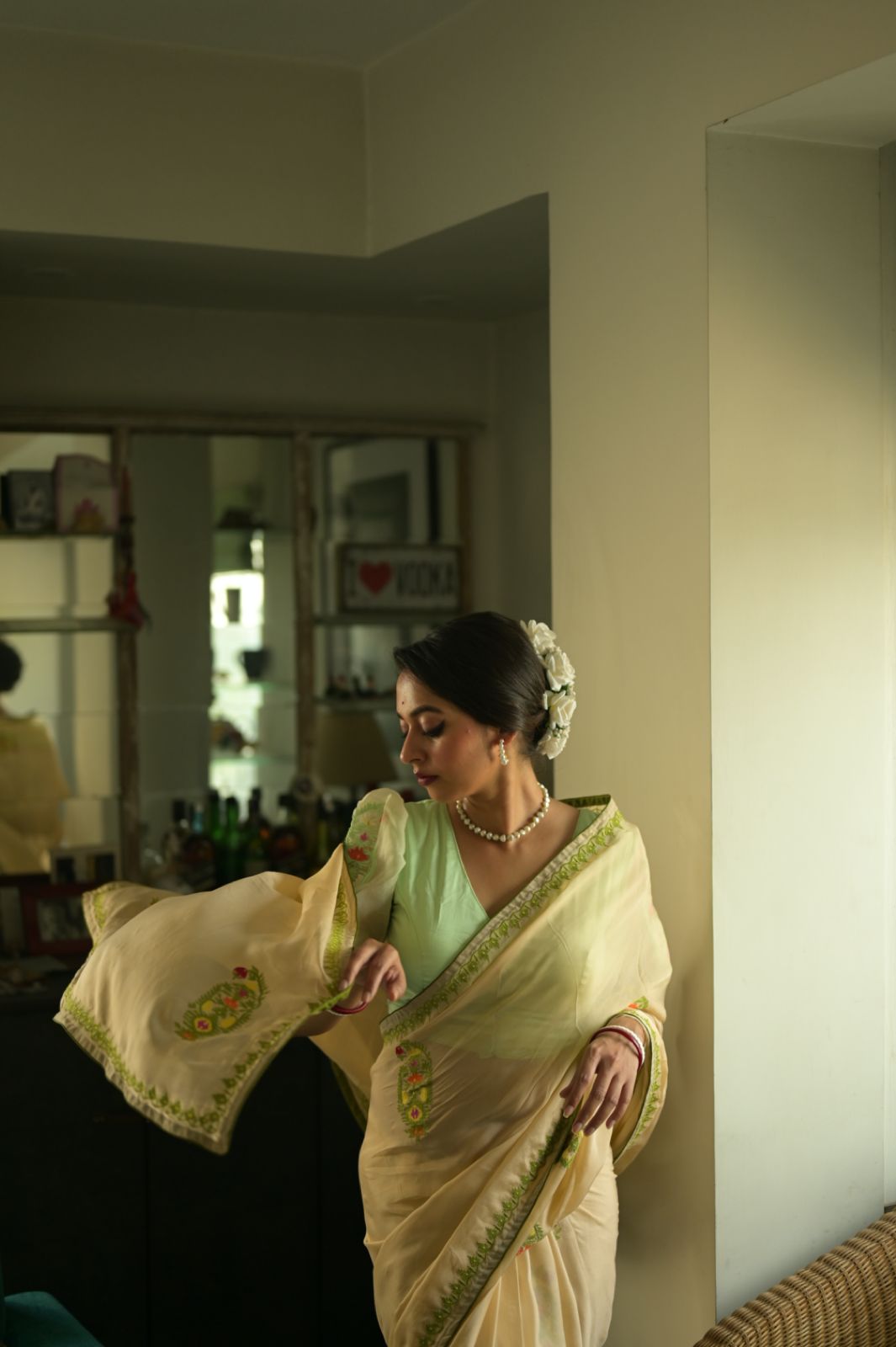 KHUKU KOLKA ORGANZA BLOUSE