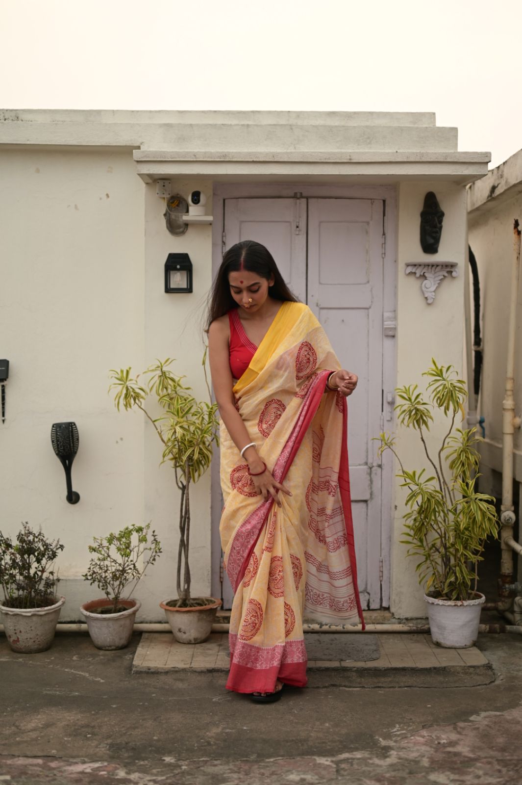 JAYA MACHH ALPONA TANT SAREE