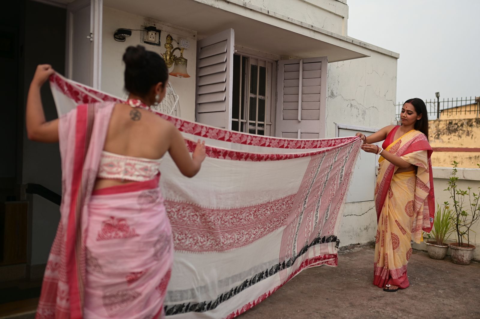 JAYA MACHH ALPONA TANT SAREE