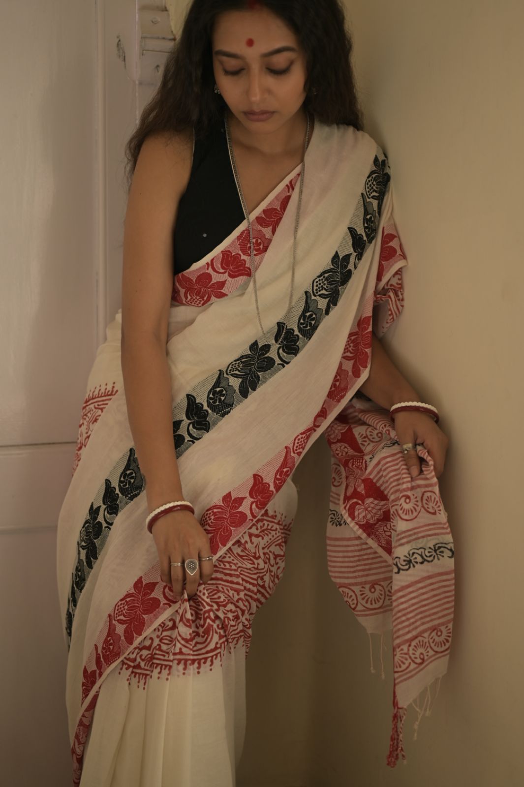 PADMA SHANKHA ALPONA SAREE