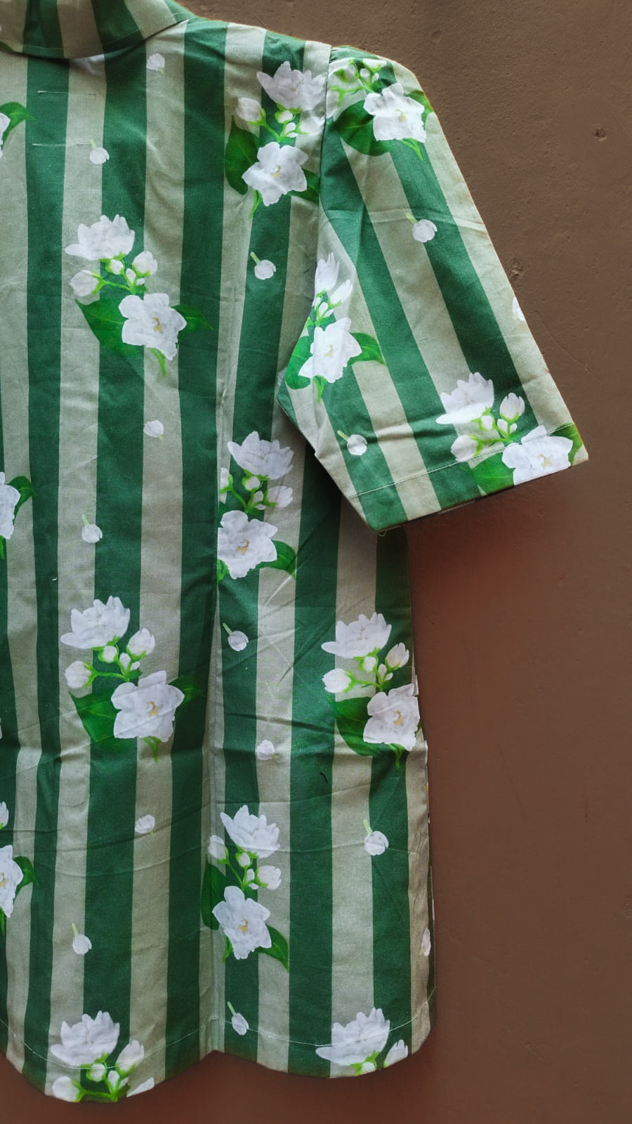 MALLI POO GREEN STRIPED SHIRT