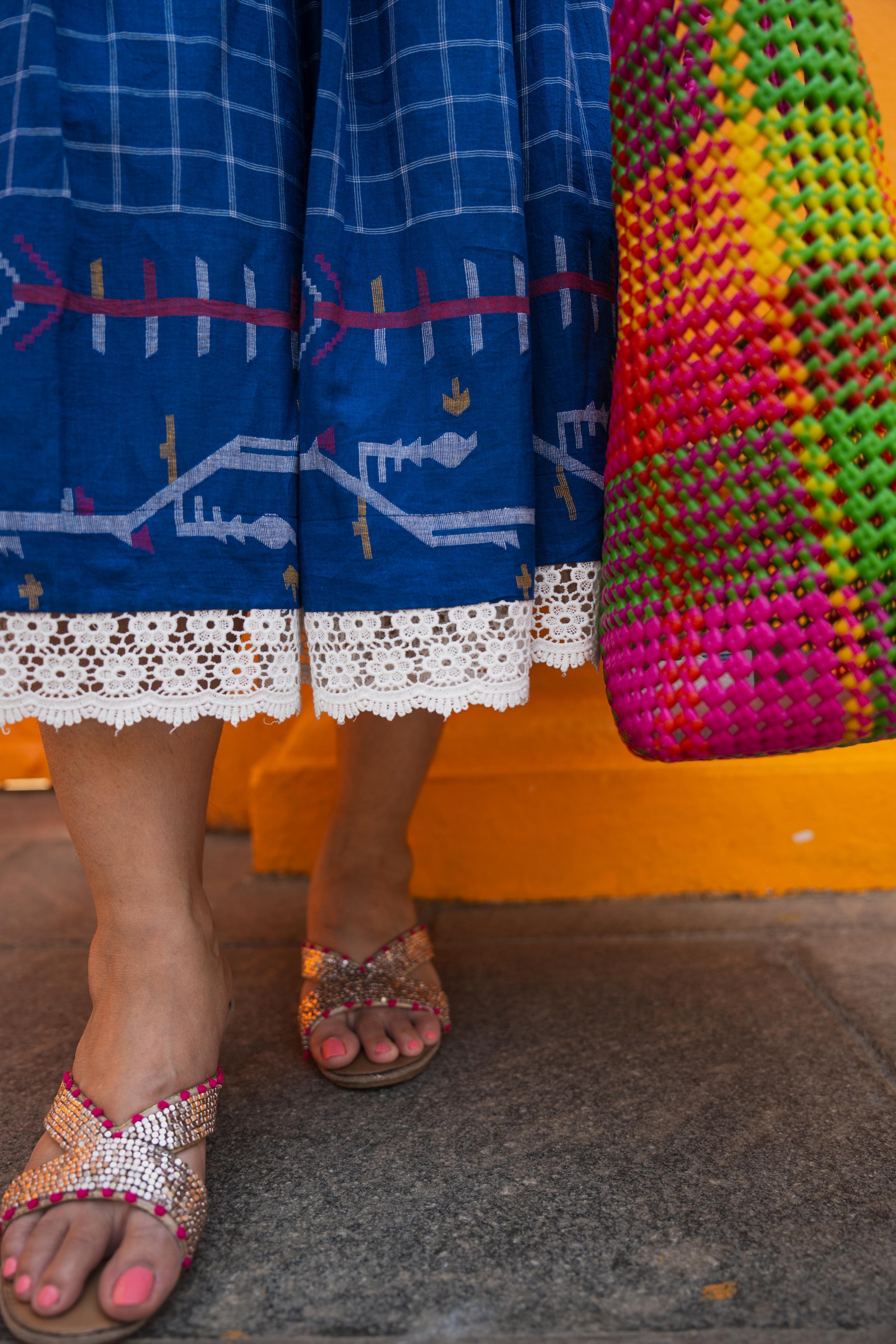 HOLIDAY MIDI JAMDANI SKIRT