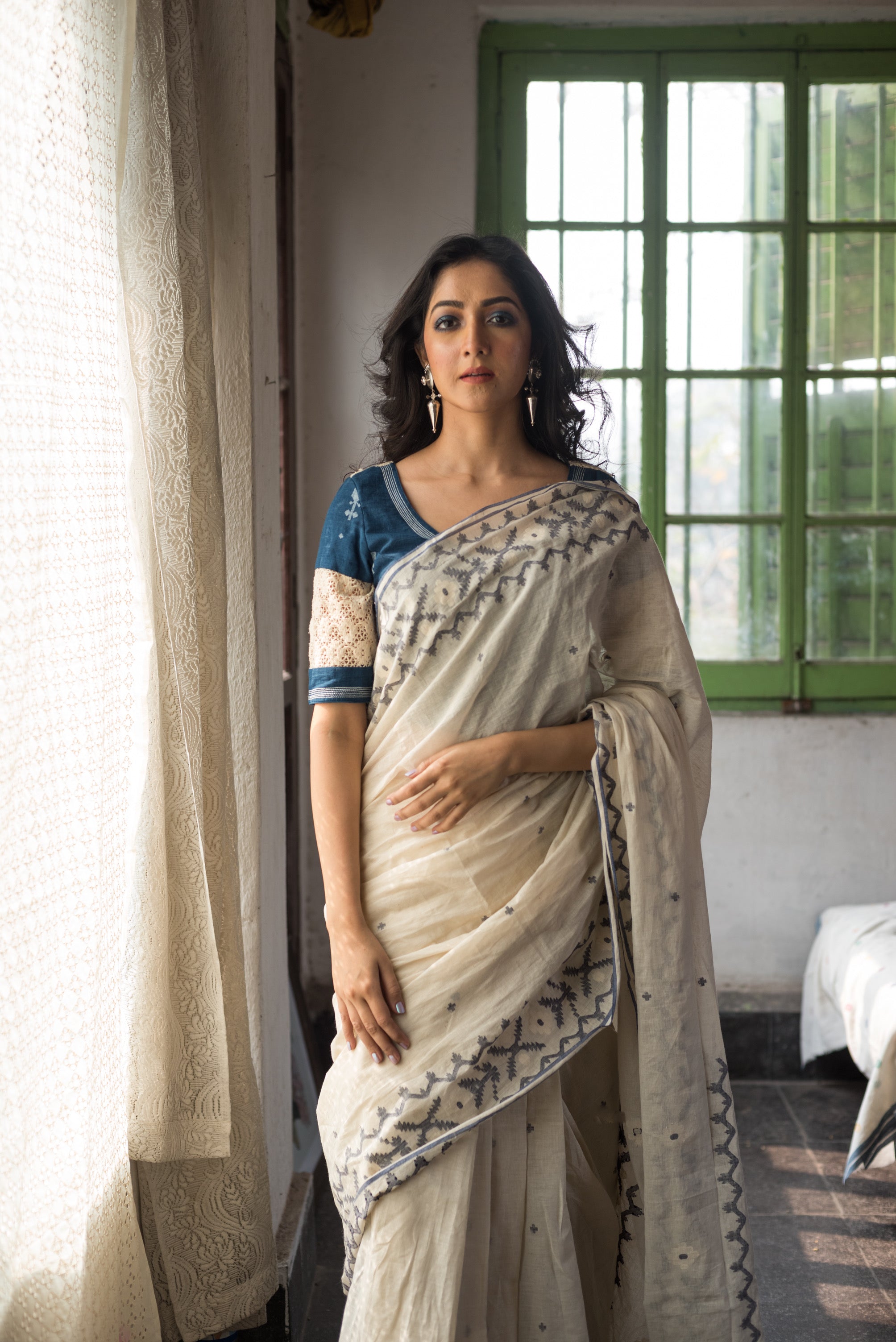 JASMINE WHITE SAREE