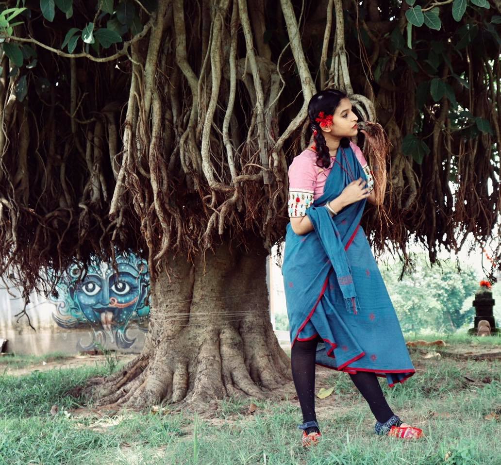 BLUE JAMDANI