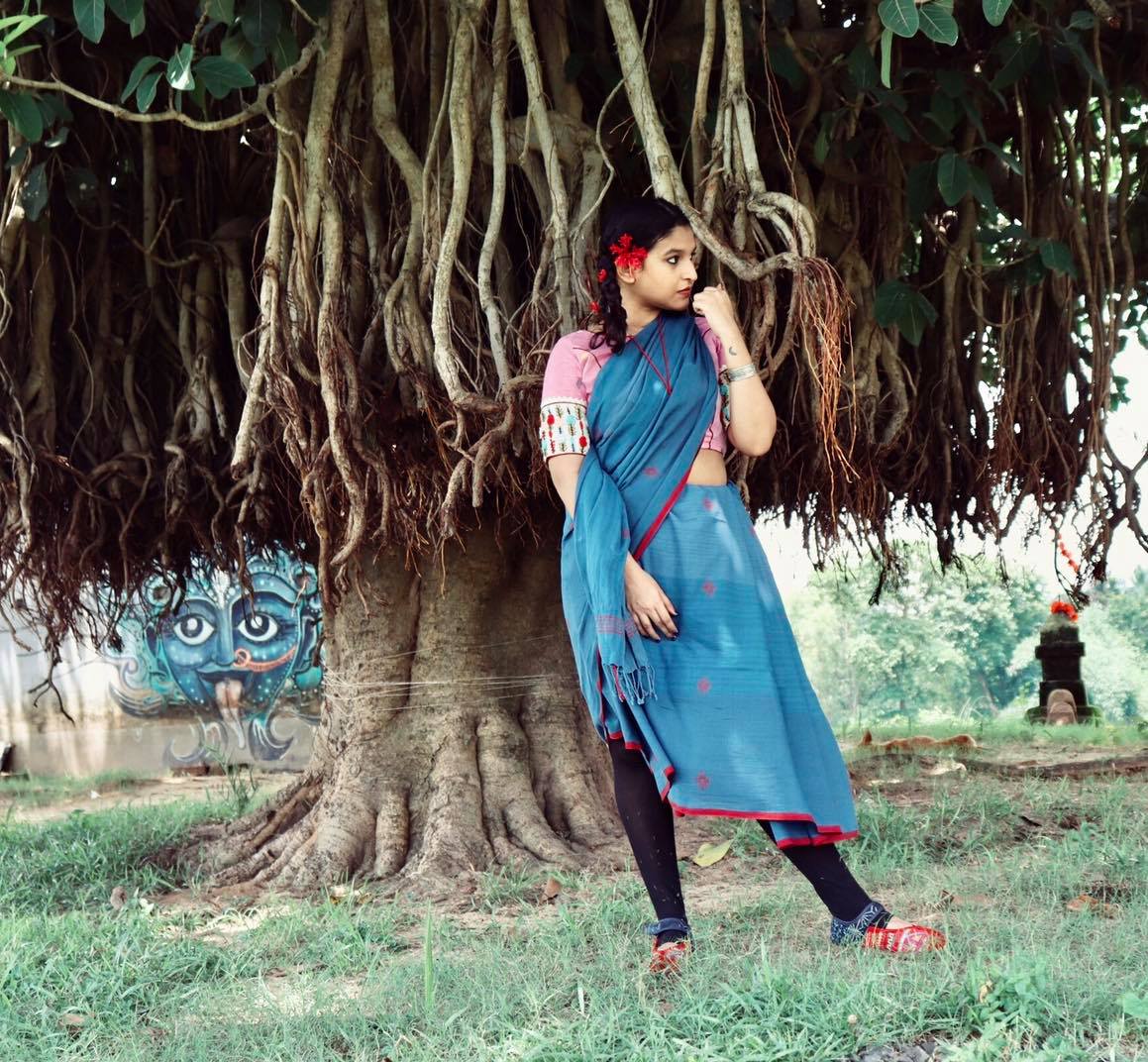 BLUE JAMDANI