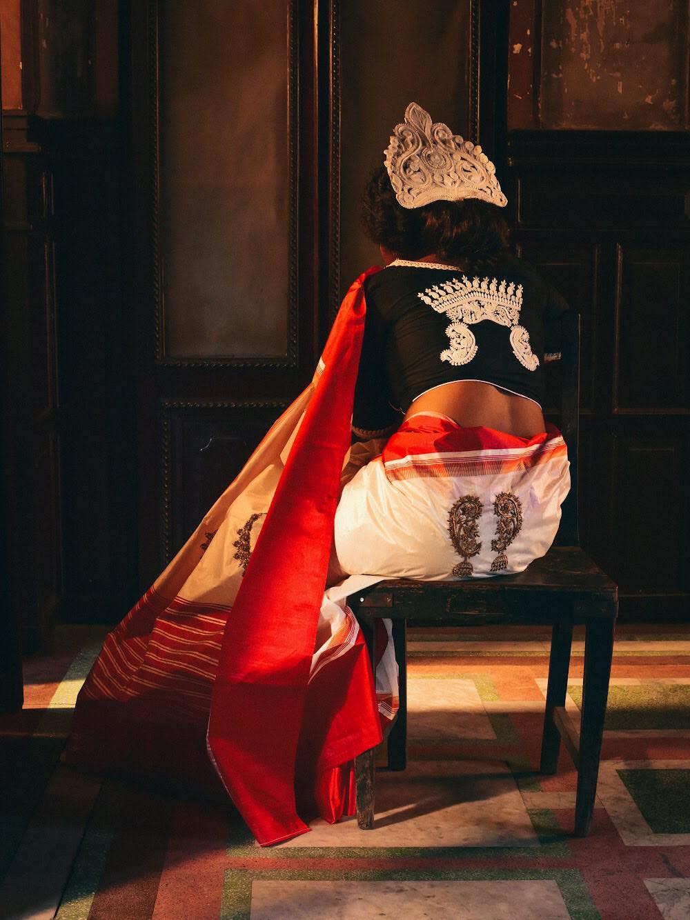 WIDE RED PAAR ALL JEWELLERY GOROD (SAREE)