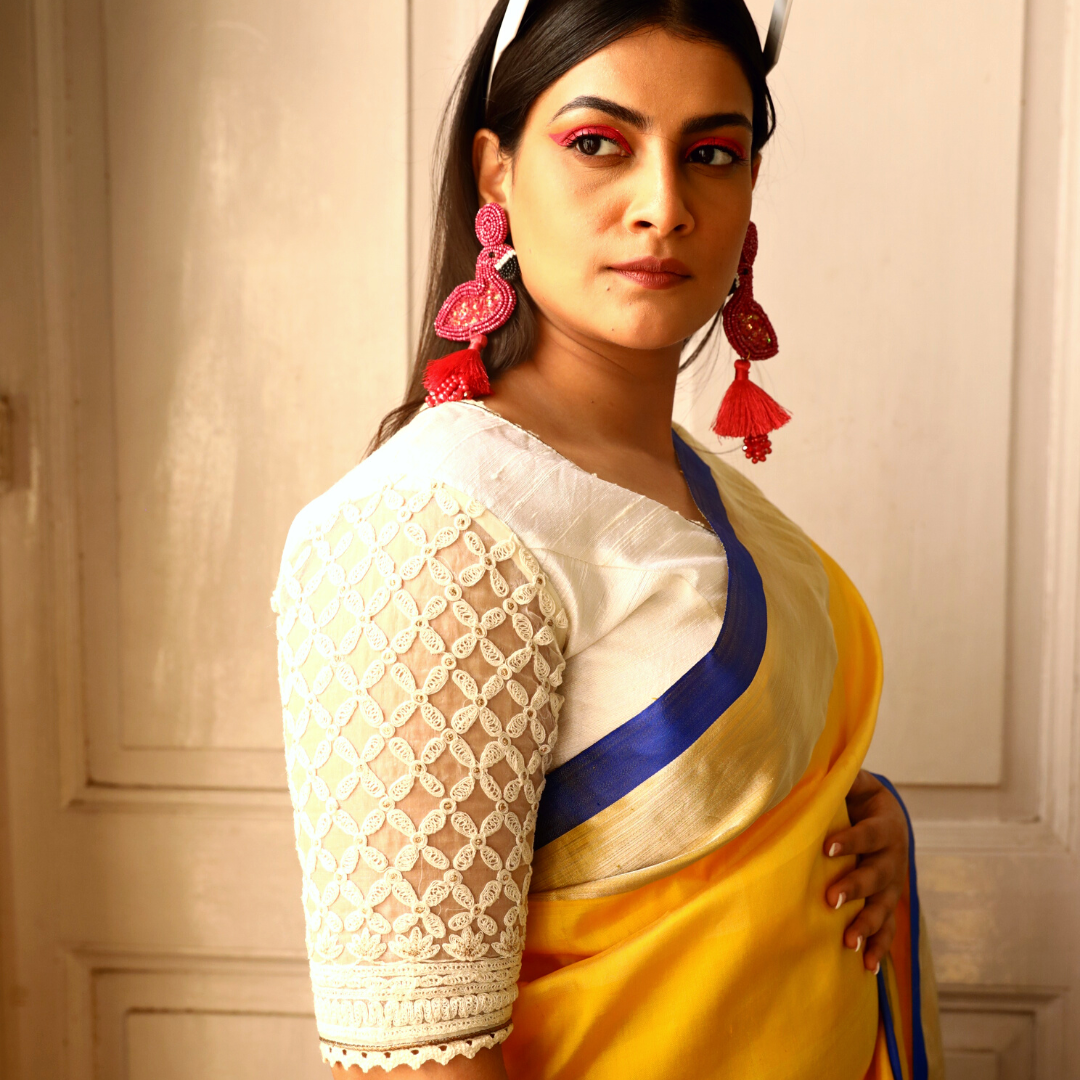WHITE JAAL (Hand Embroidered)