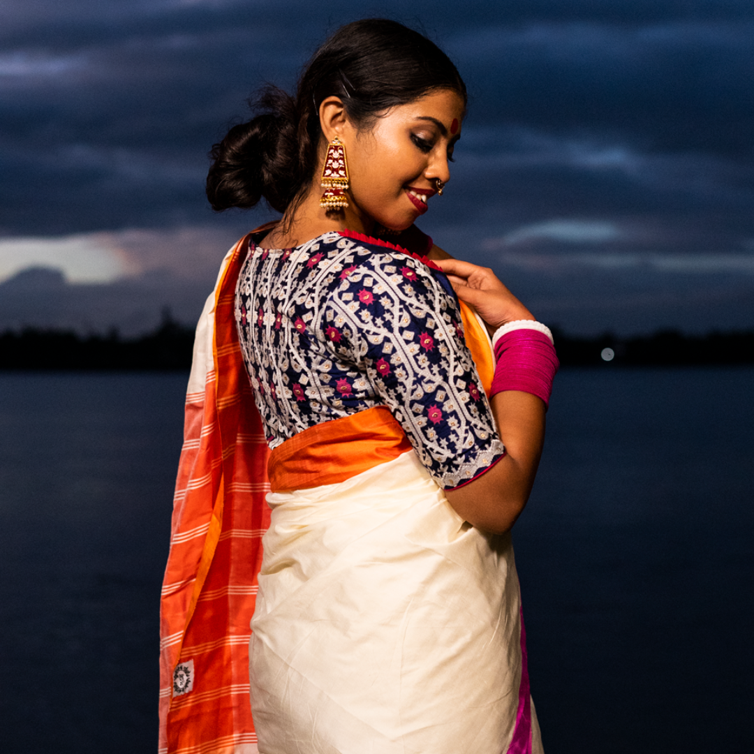 BLUE DAALIM PHOOL (BLOUSE)