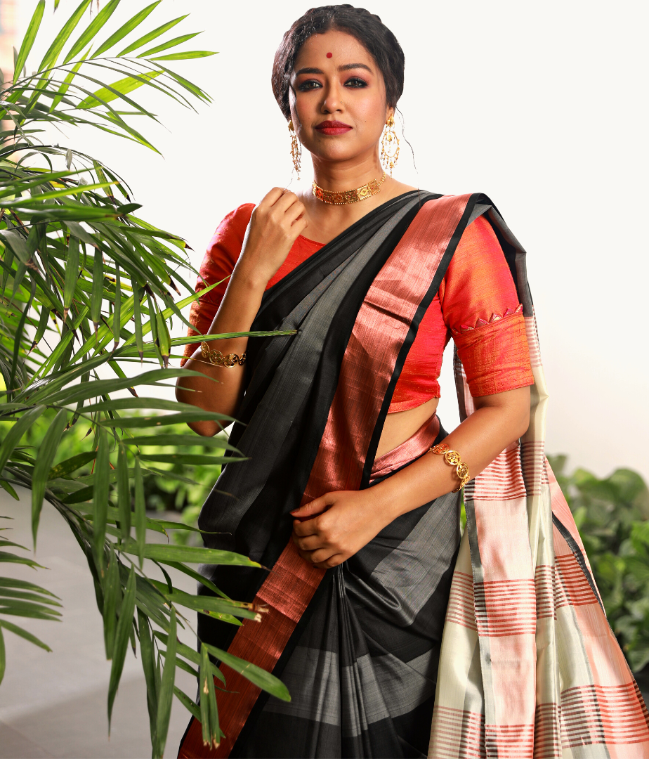 BLACK & COPPER GOROD (SAREE)