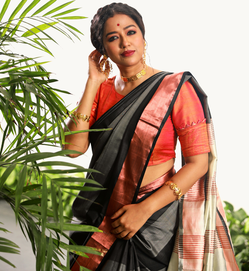 BLACK & COPPER GOROD (SAREE)