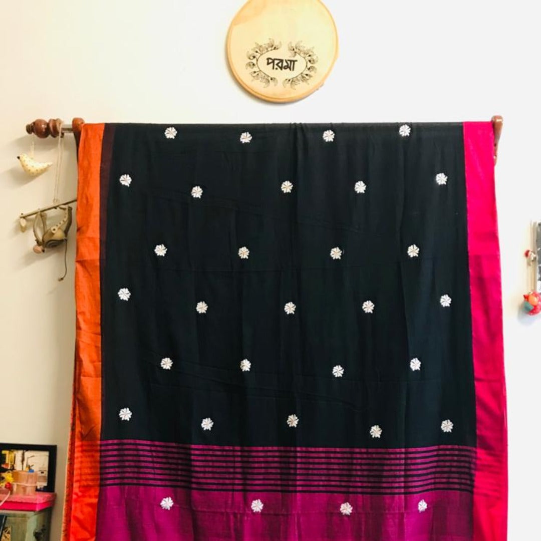 BLACK SHIULI SAREE