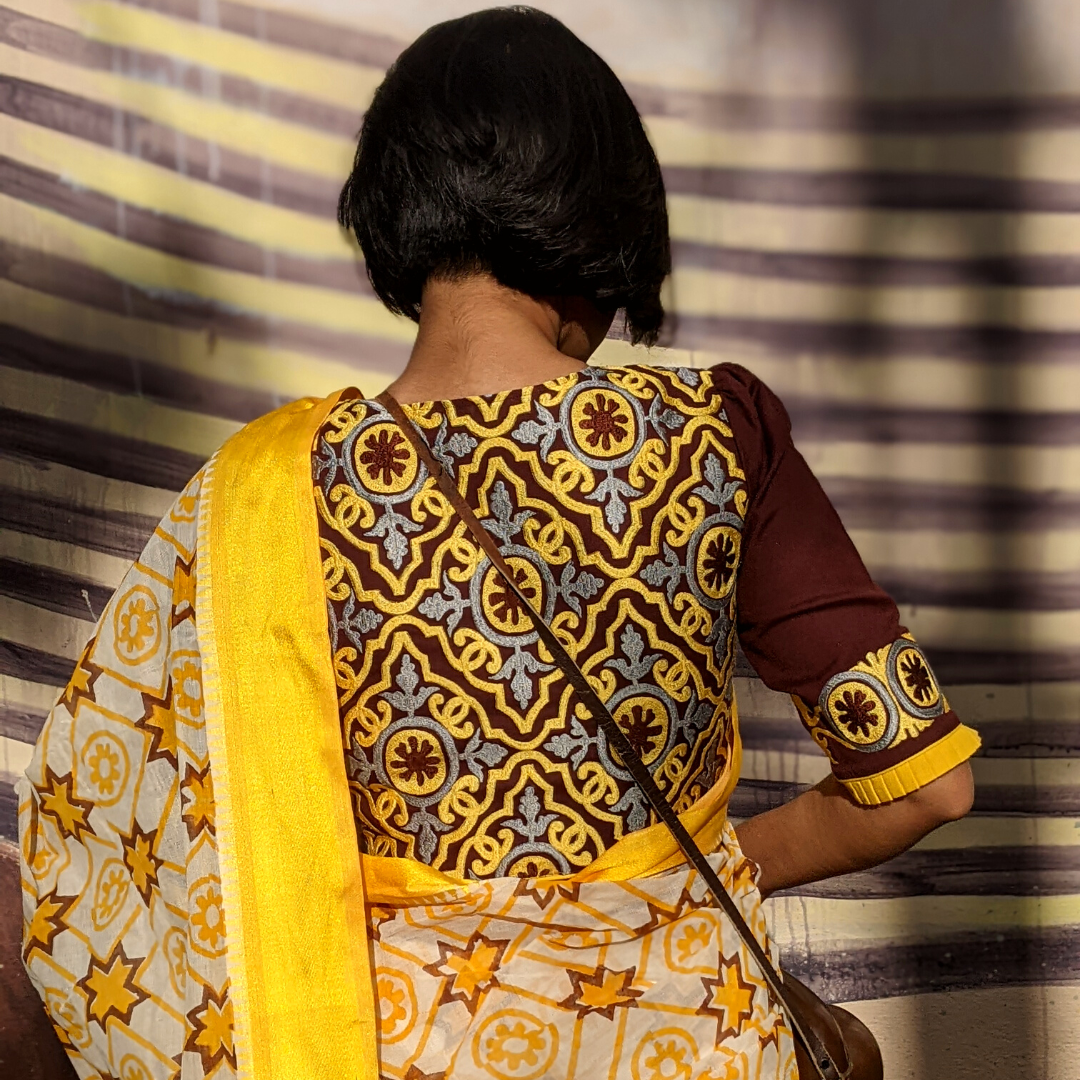 ATHANGUDI BROWN (BLOUSE)