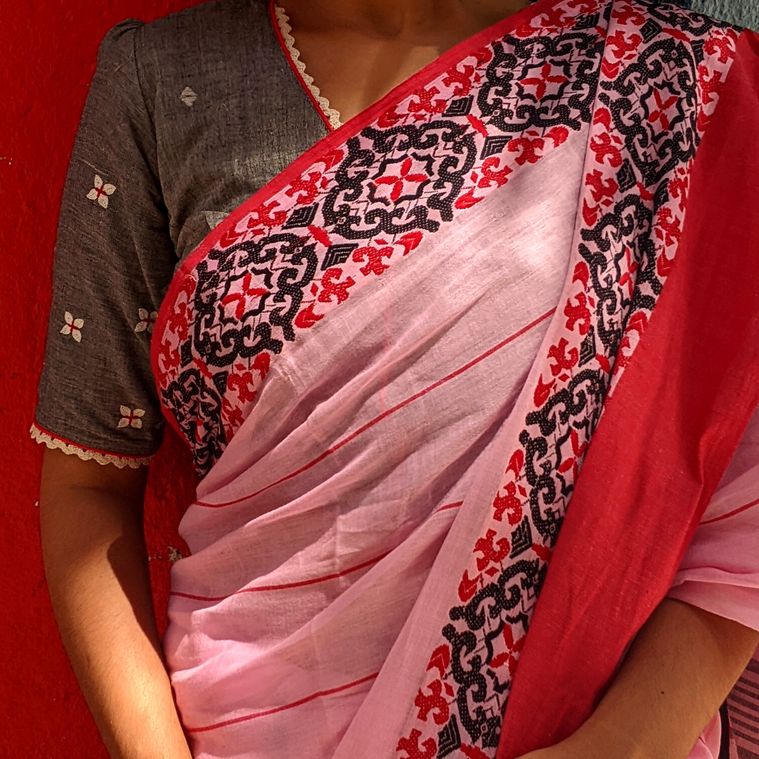 PINK ATHANGUDI (SAREE)