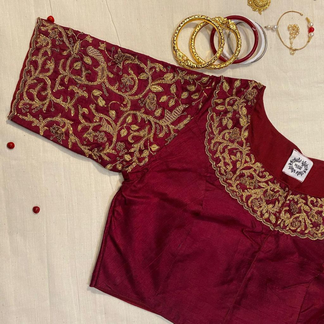 MAROON SEVILLE CATHEDRAL BLOUSE