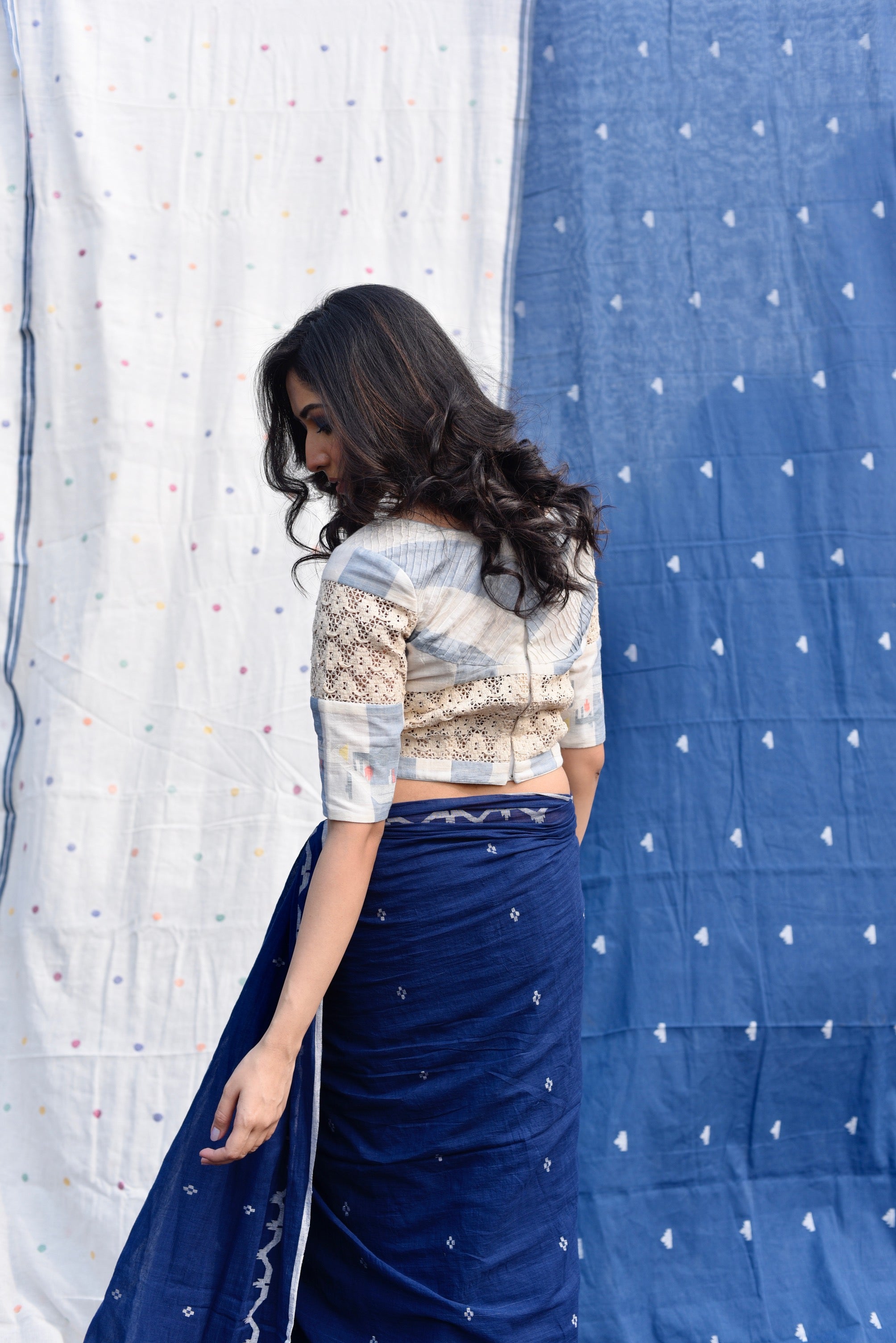 BLUE PINTUCK (BLOUSE)