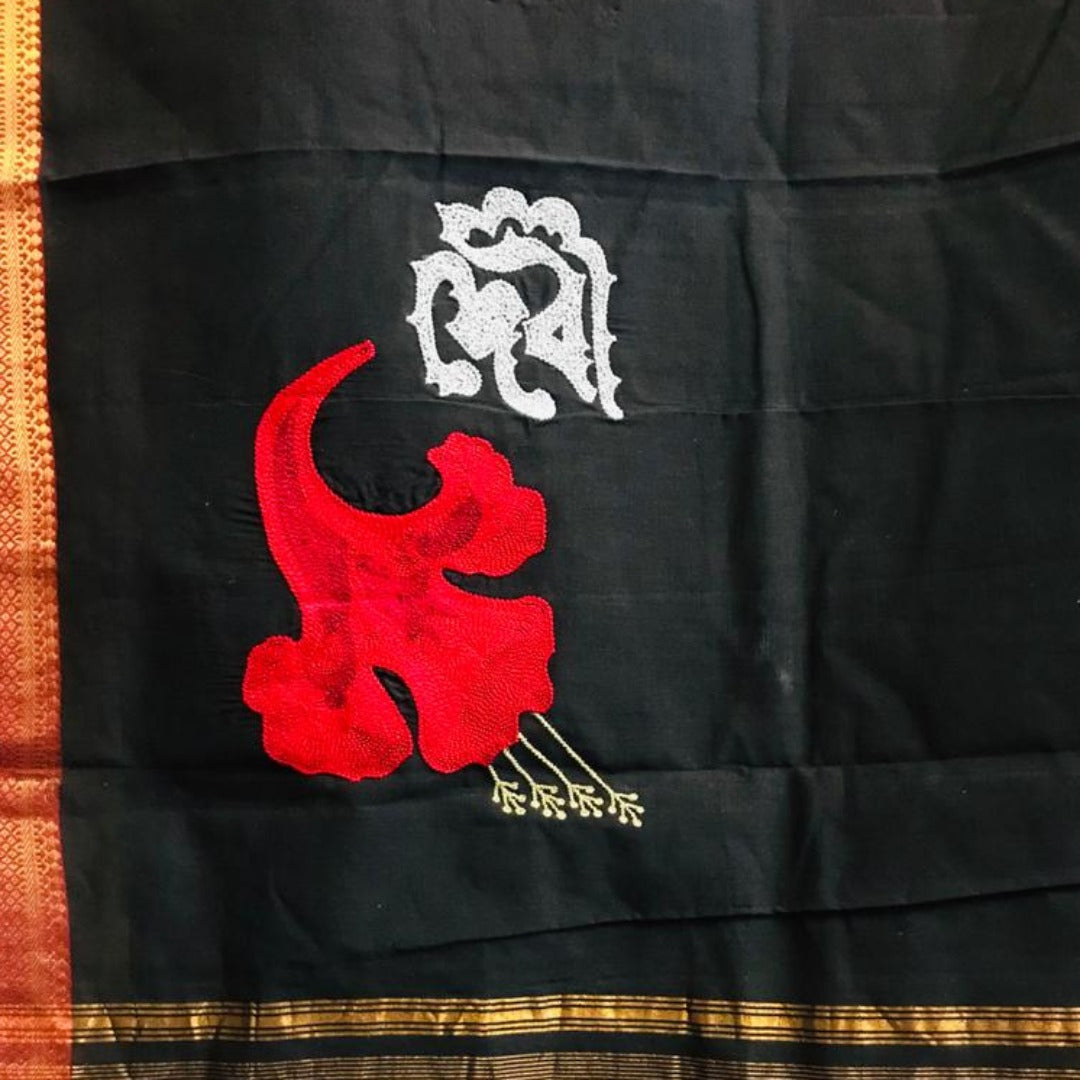 BLACK DEVI POSTER SAREE