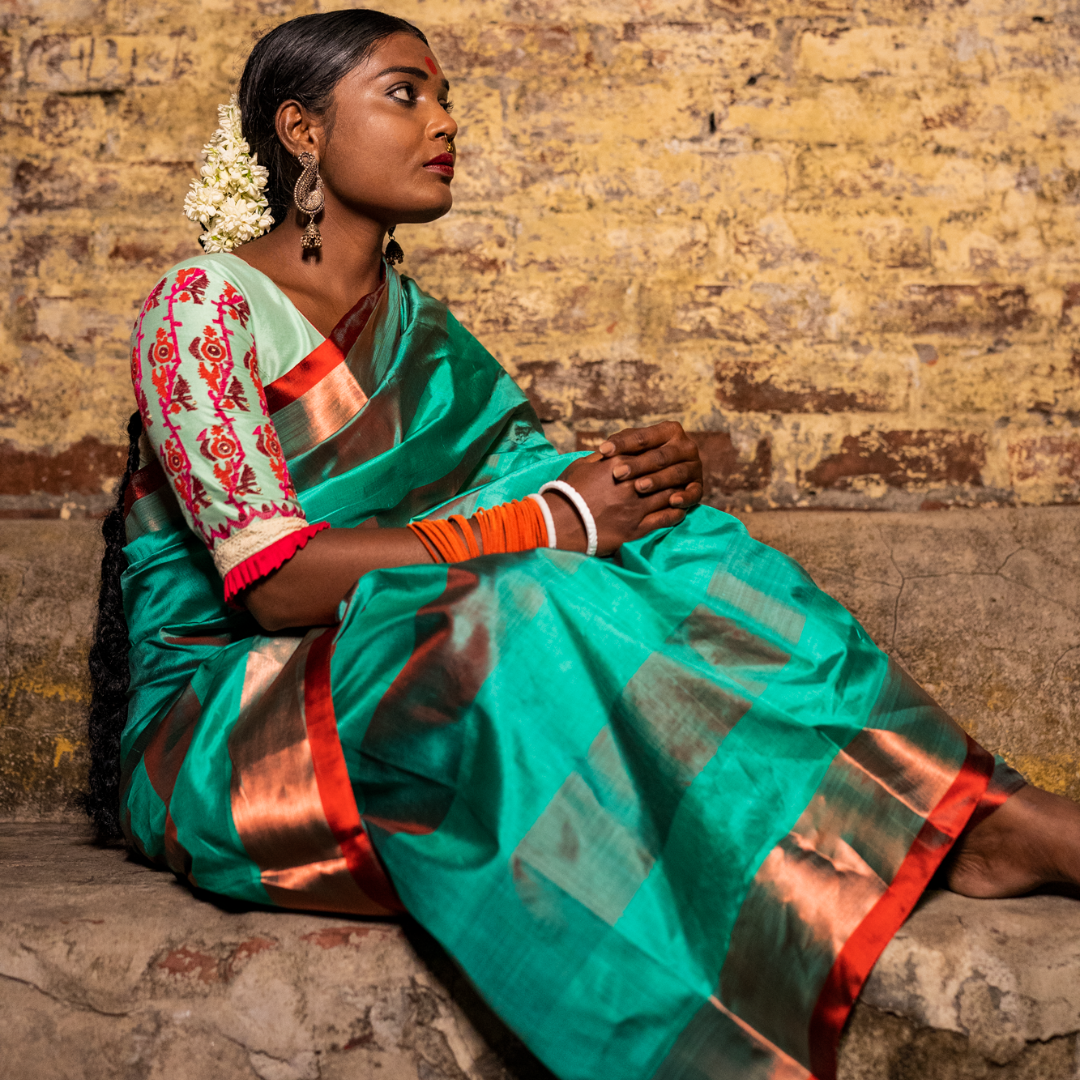MINT ORANGE (SAREE)