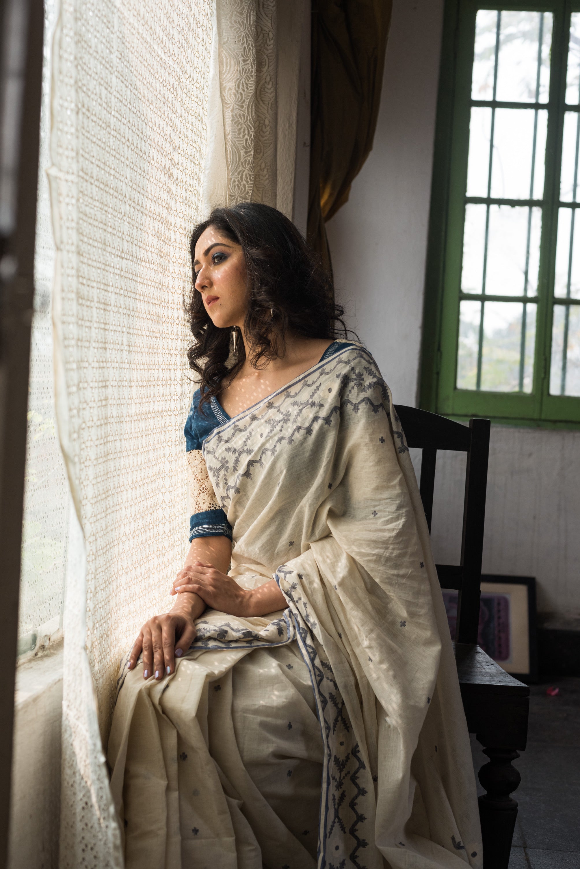 JASMINE WHITE SAREE