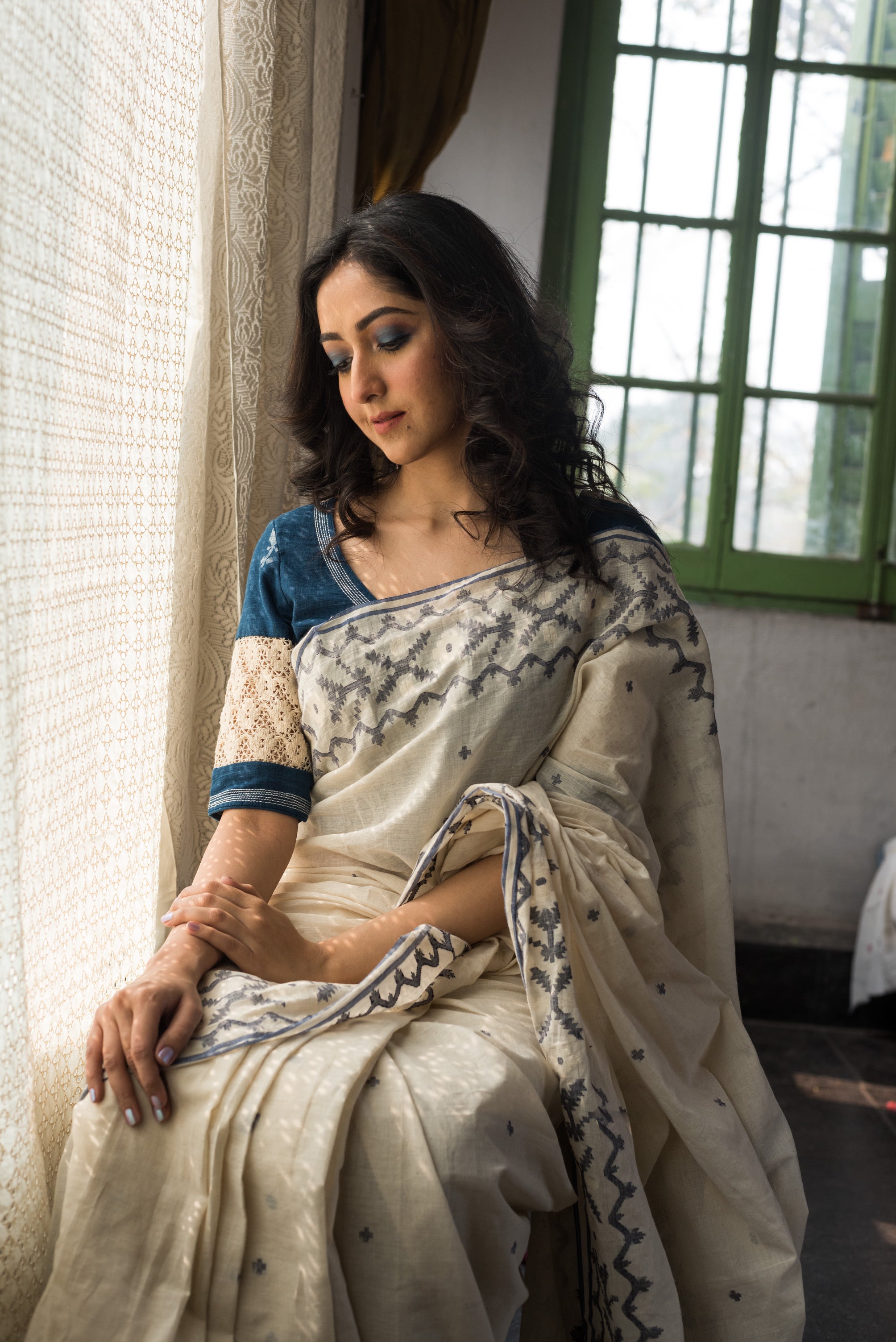 JASMINE WHITE SAREE