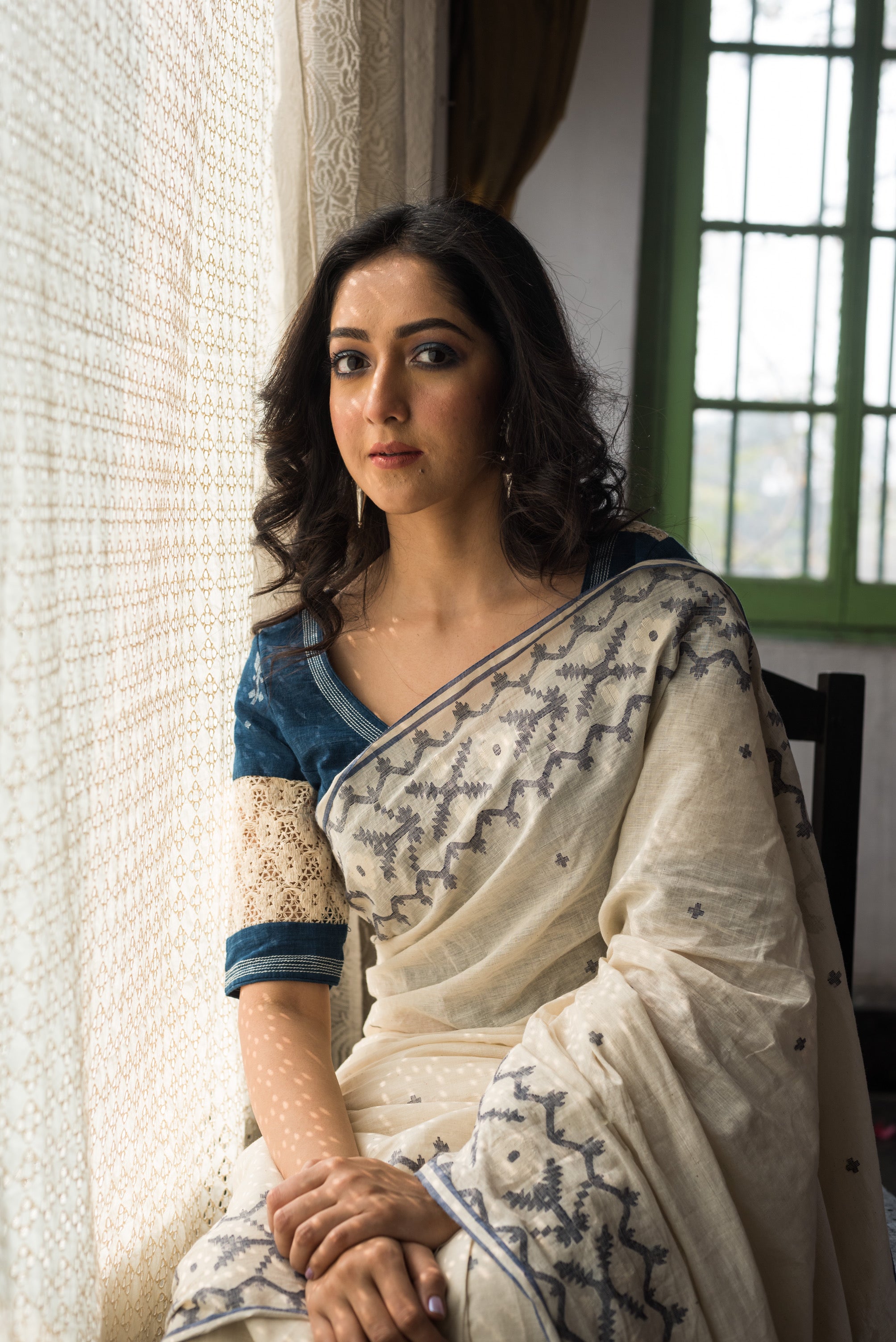 JASMINE WHITE SAREE