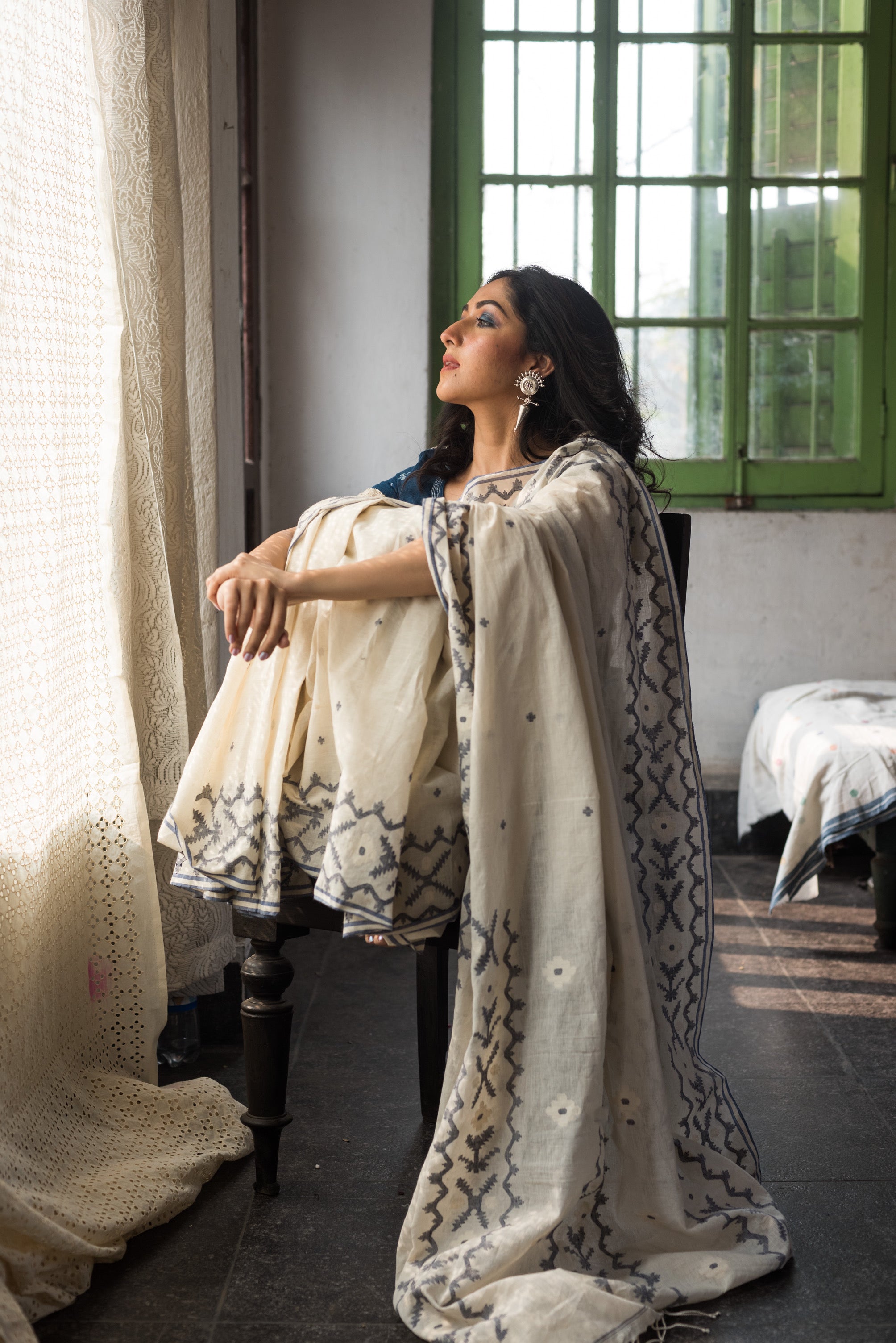 JASMINE WHITE SAREE