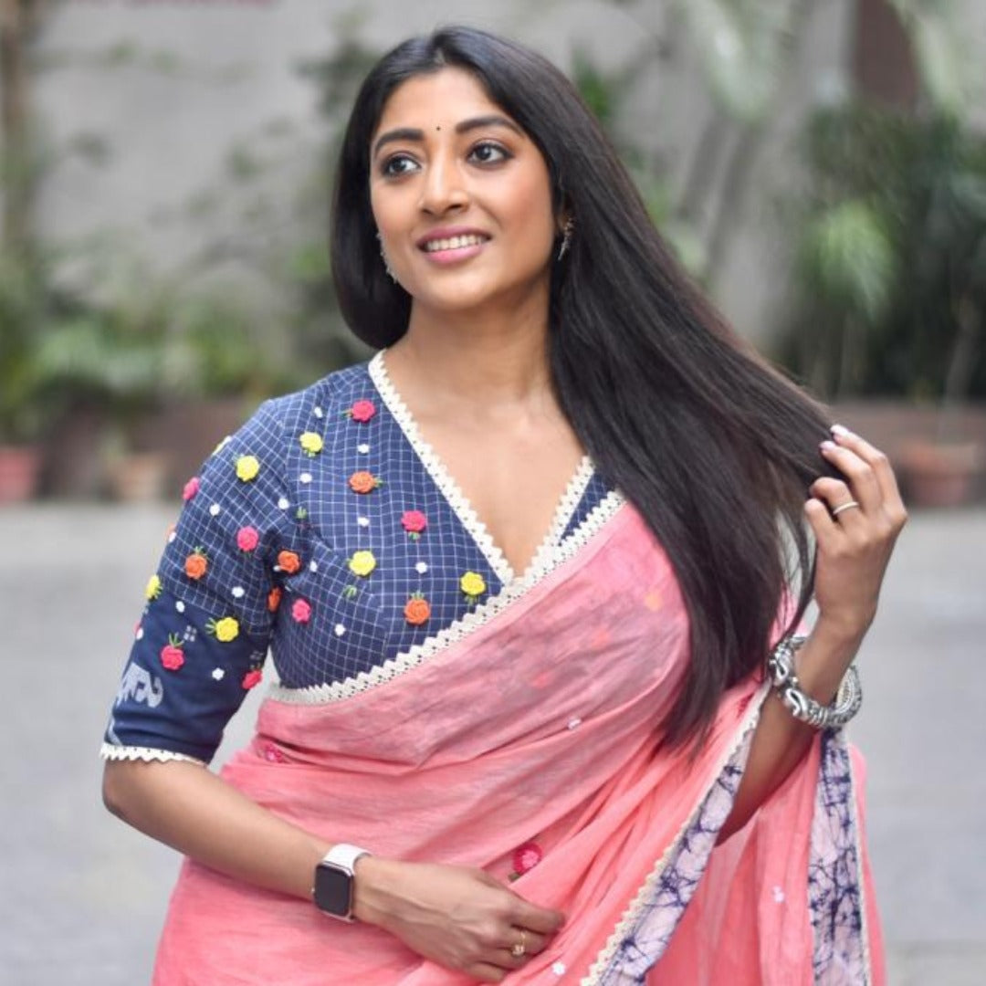 PEACH WILD ROSE SAREE